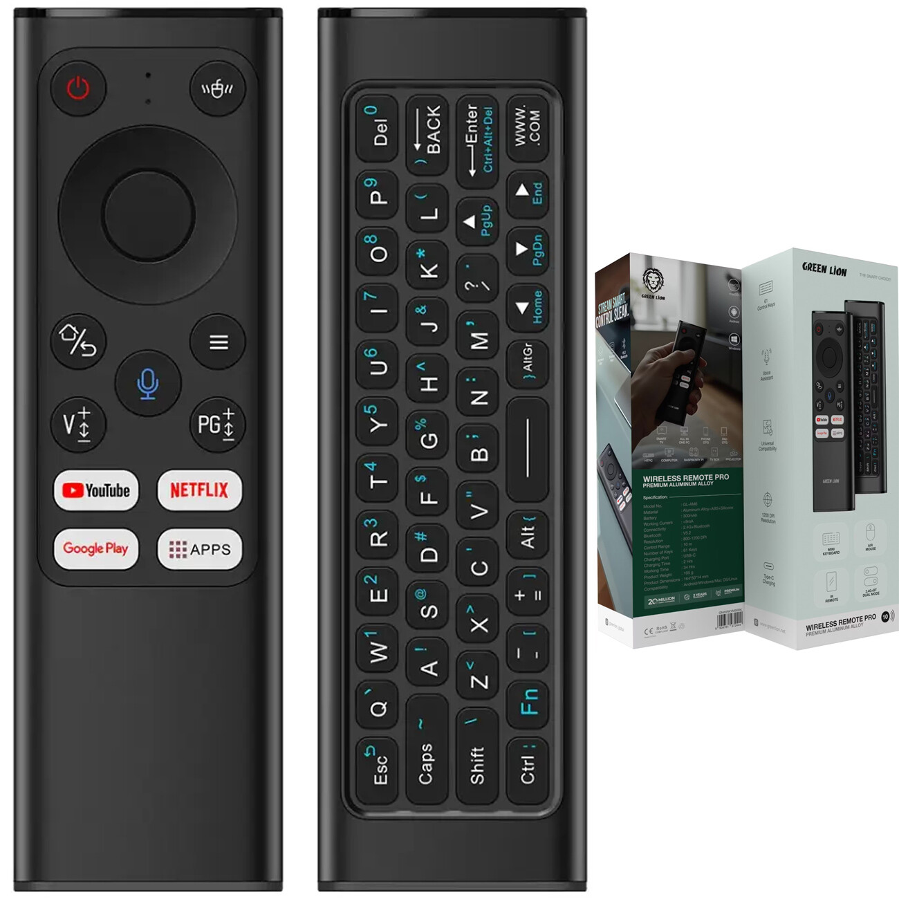 ریموت کنترل بی سیم گرین لاین (Green Lion) با موس و کیبورد مدل GL-AM6