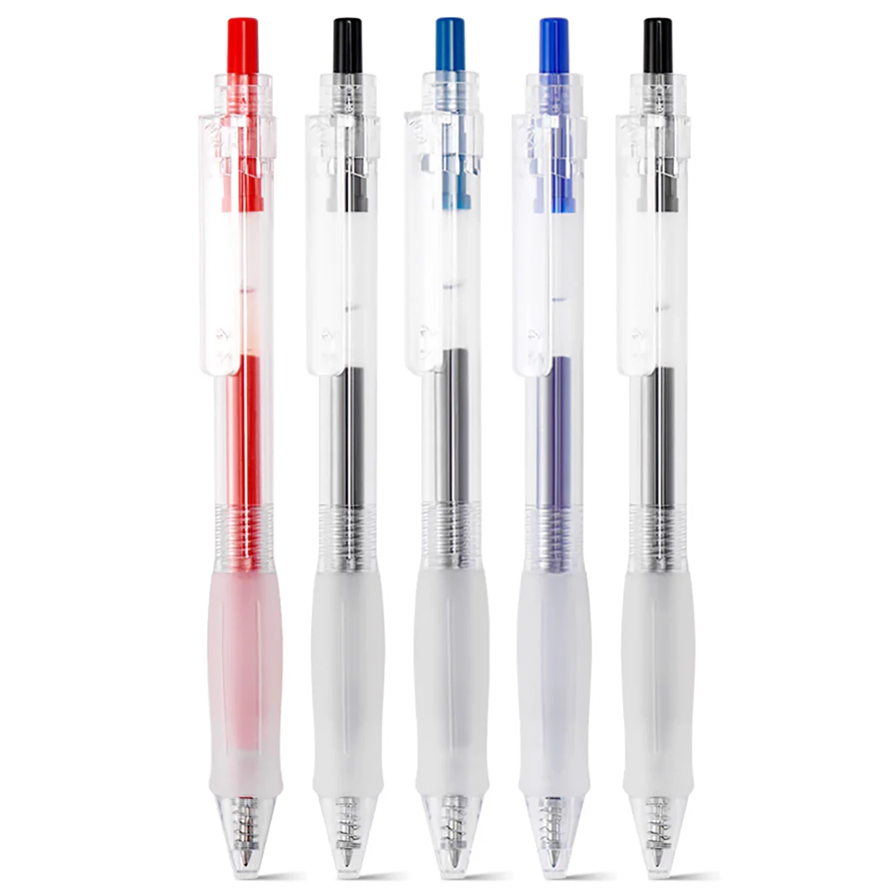 بهترین بسته 5 عددی خودکار شفاف قرمز