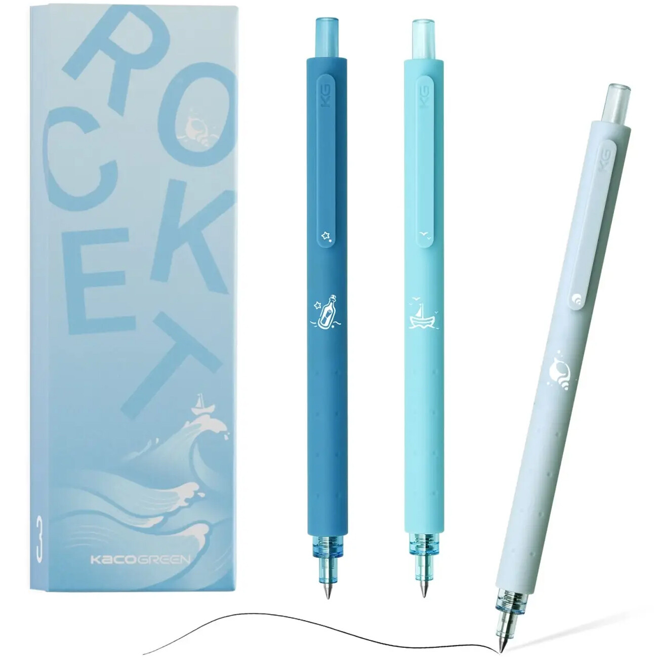 خودکار ژله‌ای کاکو (KACO) نوک 0.5 میلی‌متری 3 عددی مدل 1028