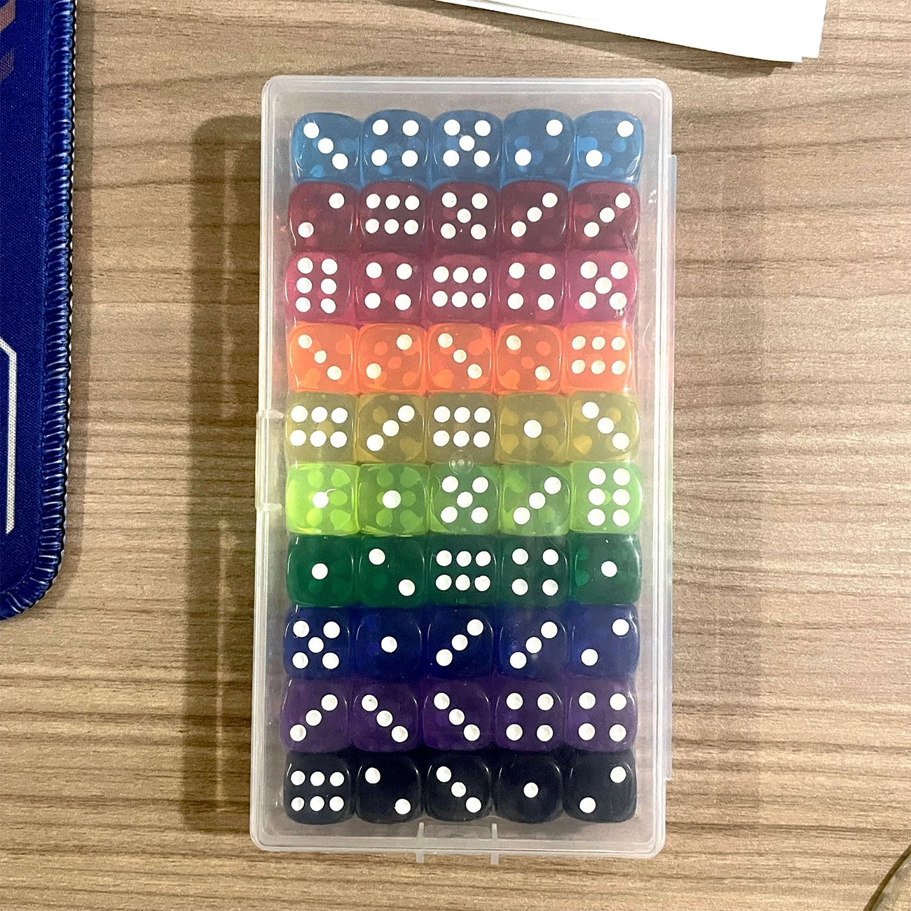 قیمت جعبه تاس کریستالی شفاف اکریلیک پک 50 عددی