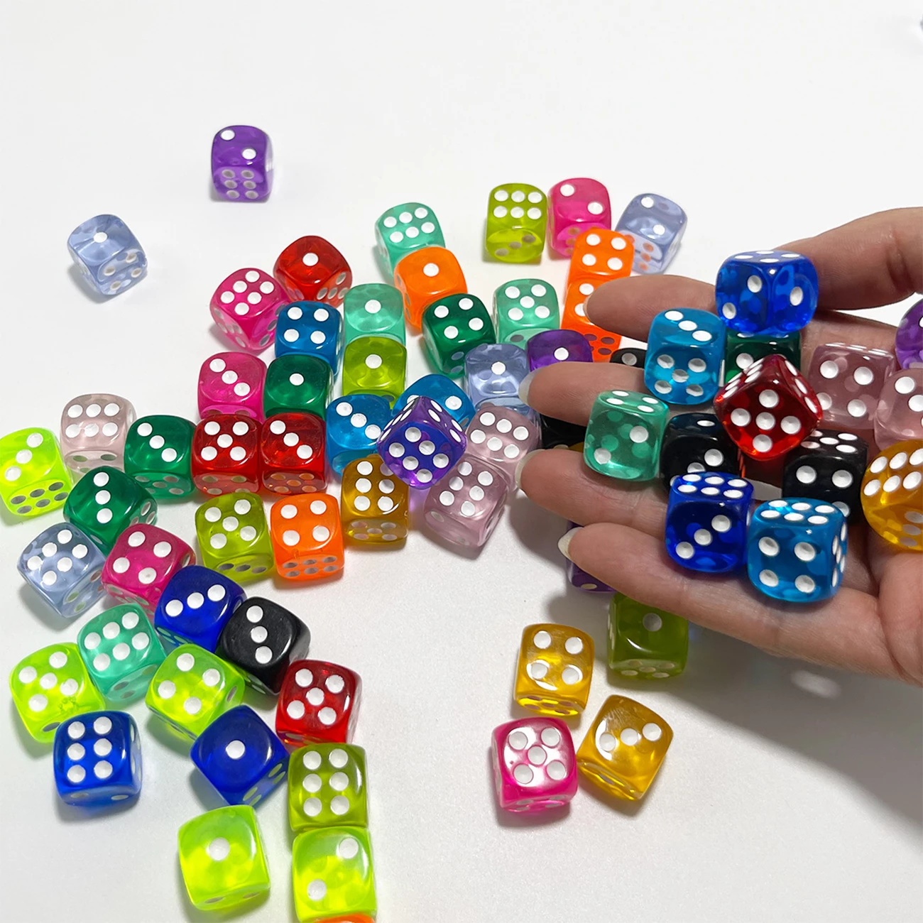 کیفیت جعبه تاس کریستالی شفاف اکریلیک پک 50 عددی