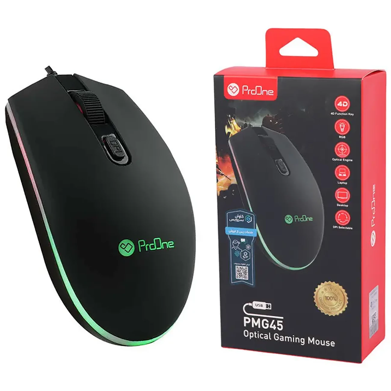 خرید موس سیمی یو اس بی گیمینگ پرووان