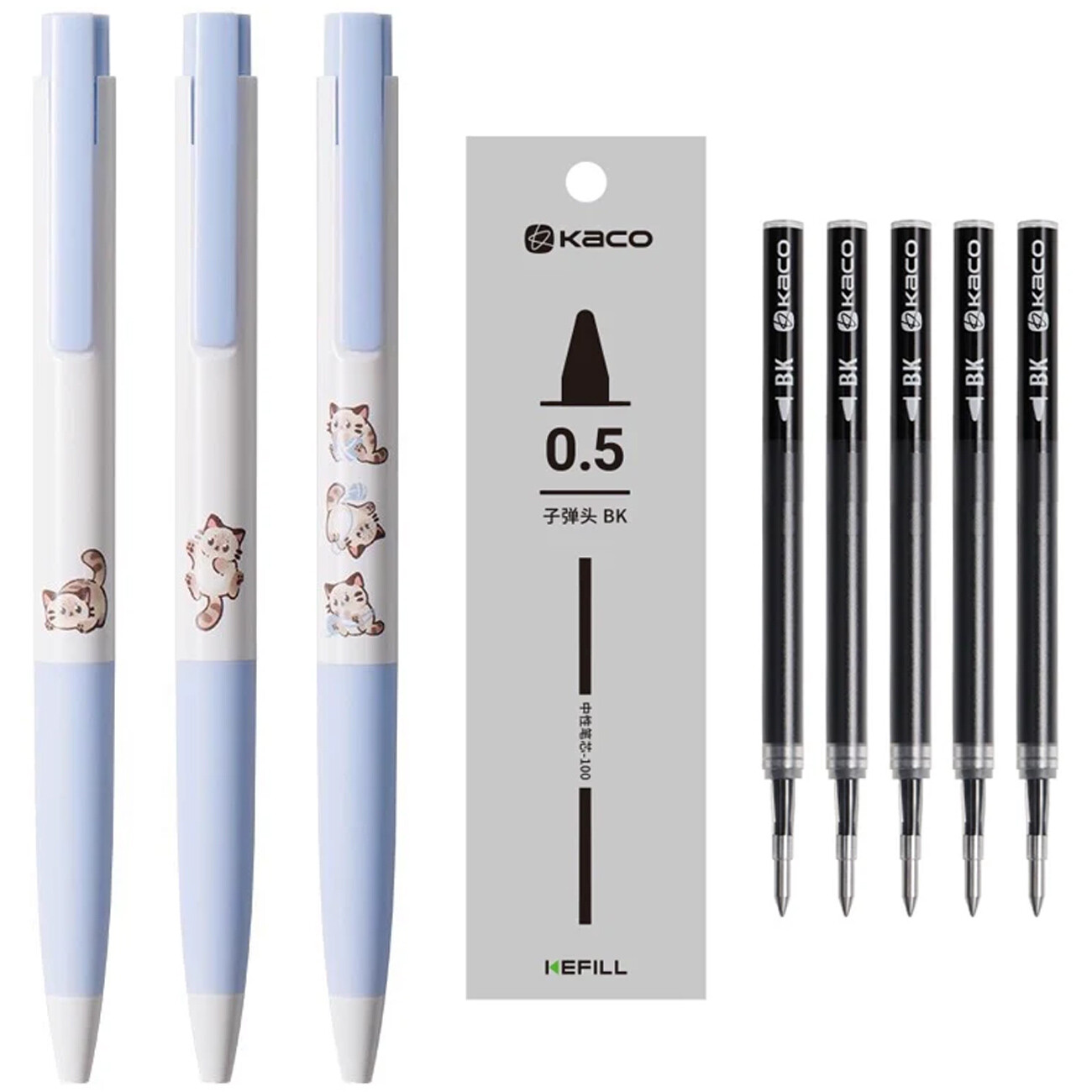 خودکار ژله ای کاکو Kaco اصلی نوک 0.5 میلی‌ متری 3 عددی مدل K7