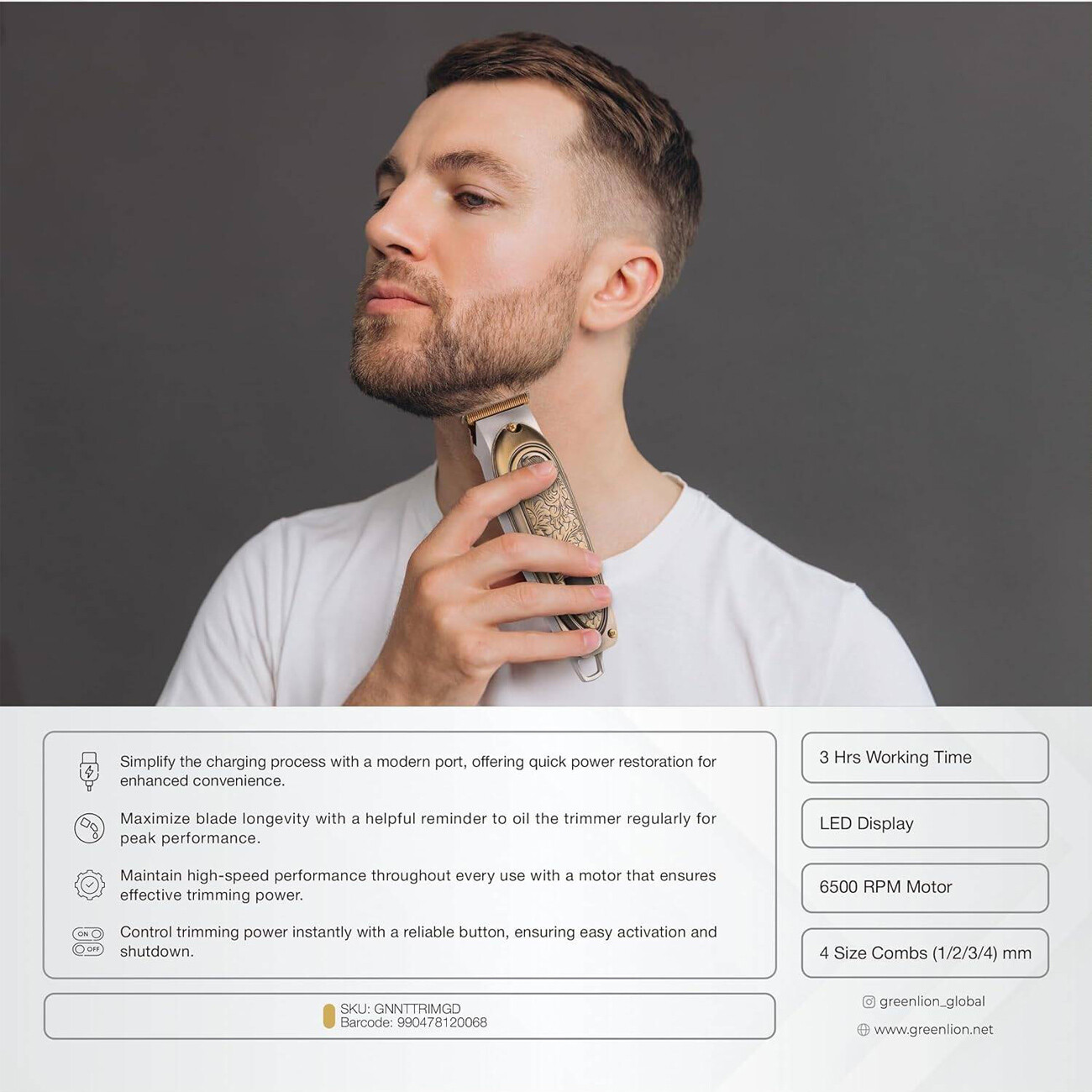 فروش ماشین اصلاح شارژی جنتلمن گرین لاین