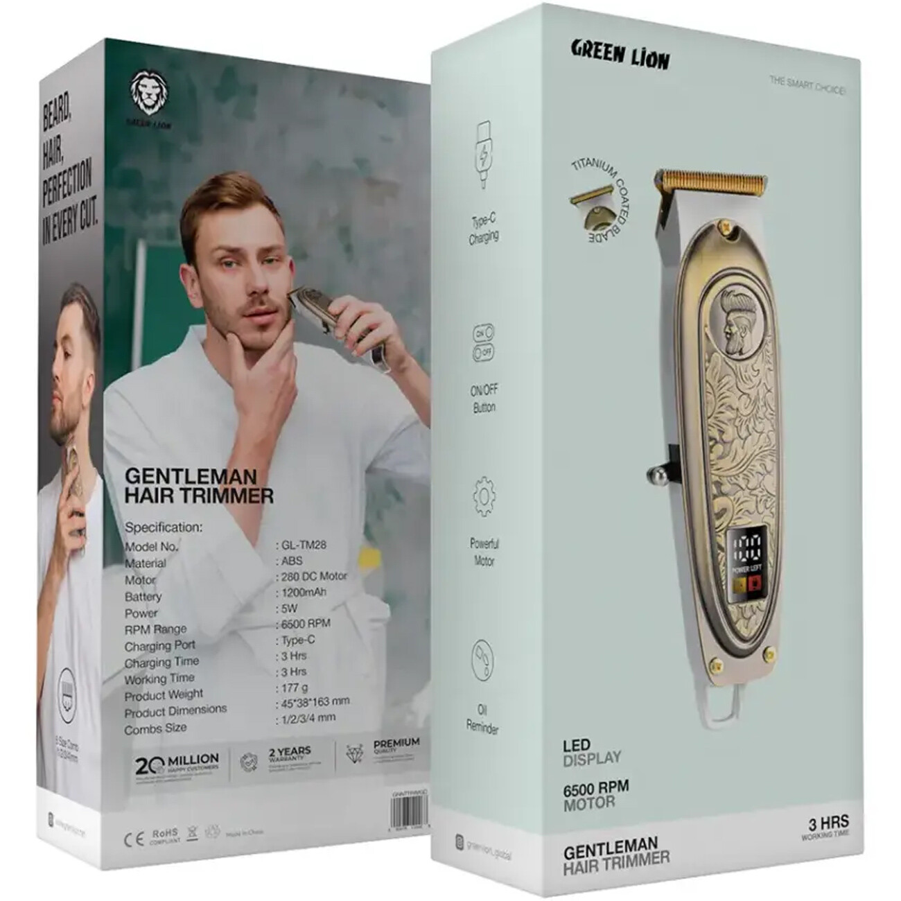 قیمت ماشین اصلاح شارژی جنتلمن گرین لاین