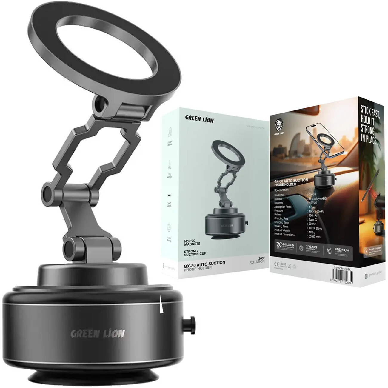 هولدر مگنتی گرین لاین Green Lion اصلی مدل GX-30 وکیومی