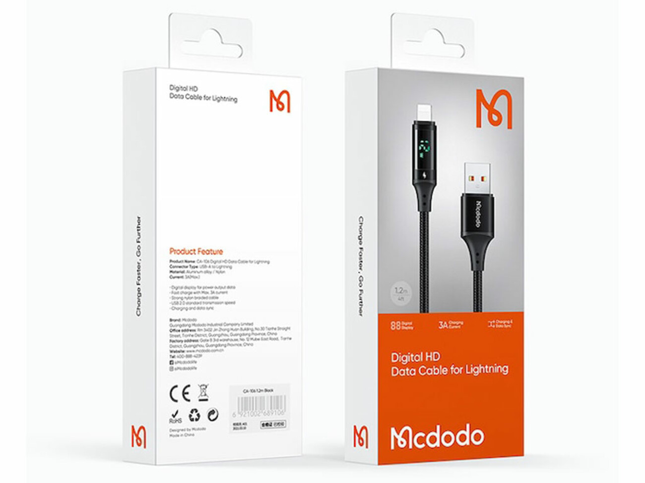 مشخصات و خرید اینترنتی کابل 12واتی نمایشگردار لایتنینگ مک دودو