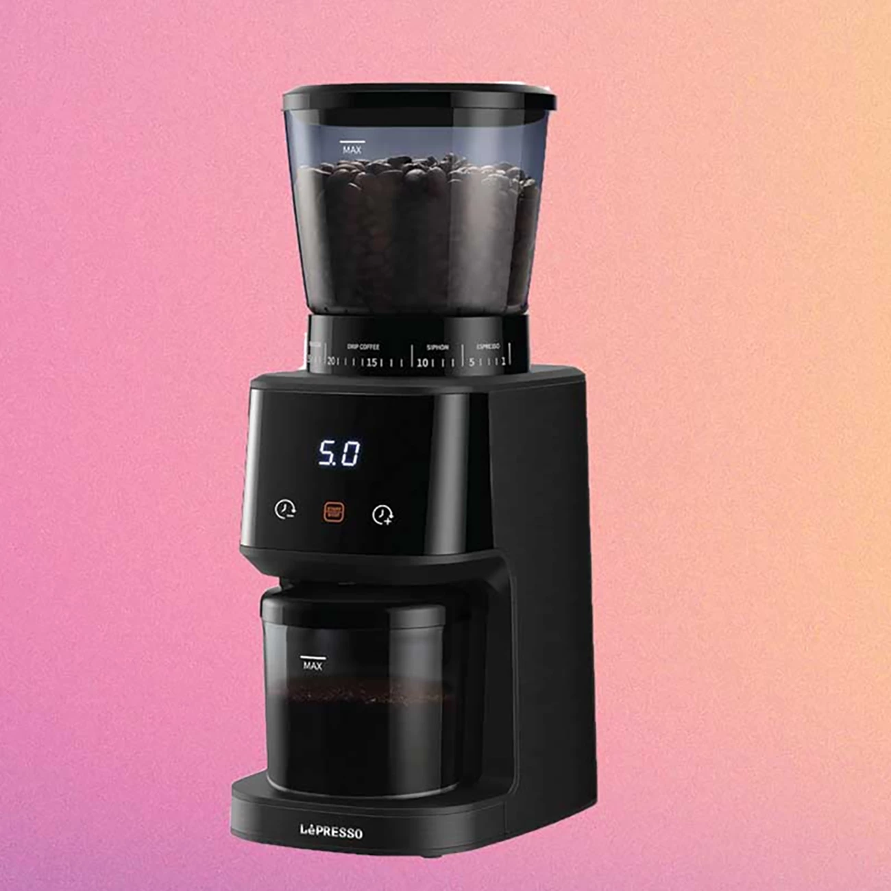 خرید آسیاب قهوه لپرسو دیجیتالی تایمر دار