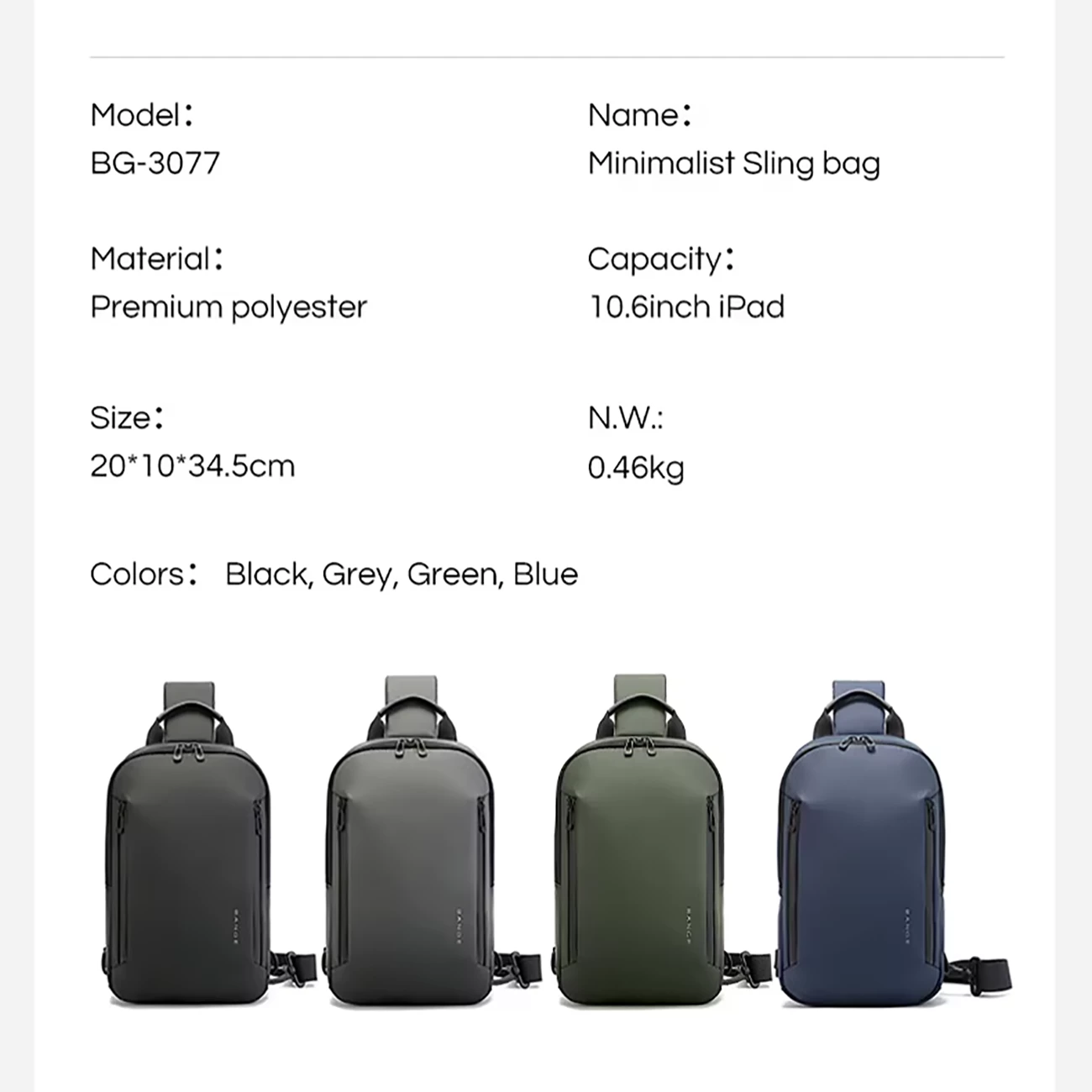 فروش کوله تک بند ضدآب بنج