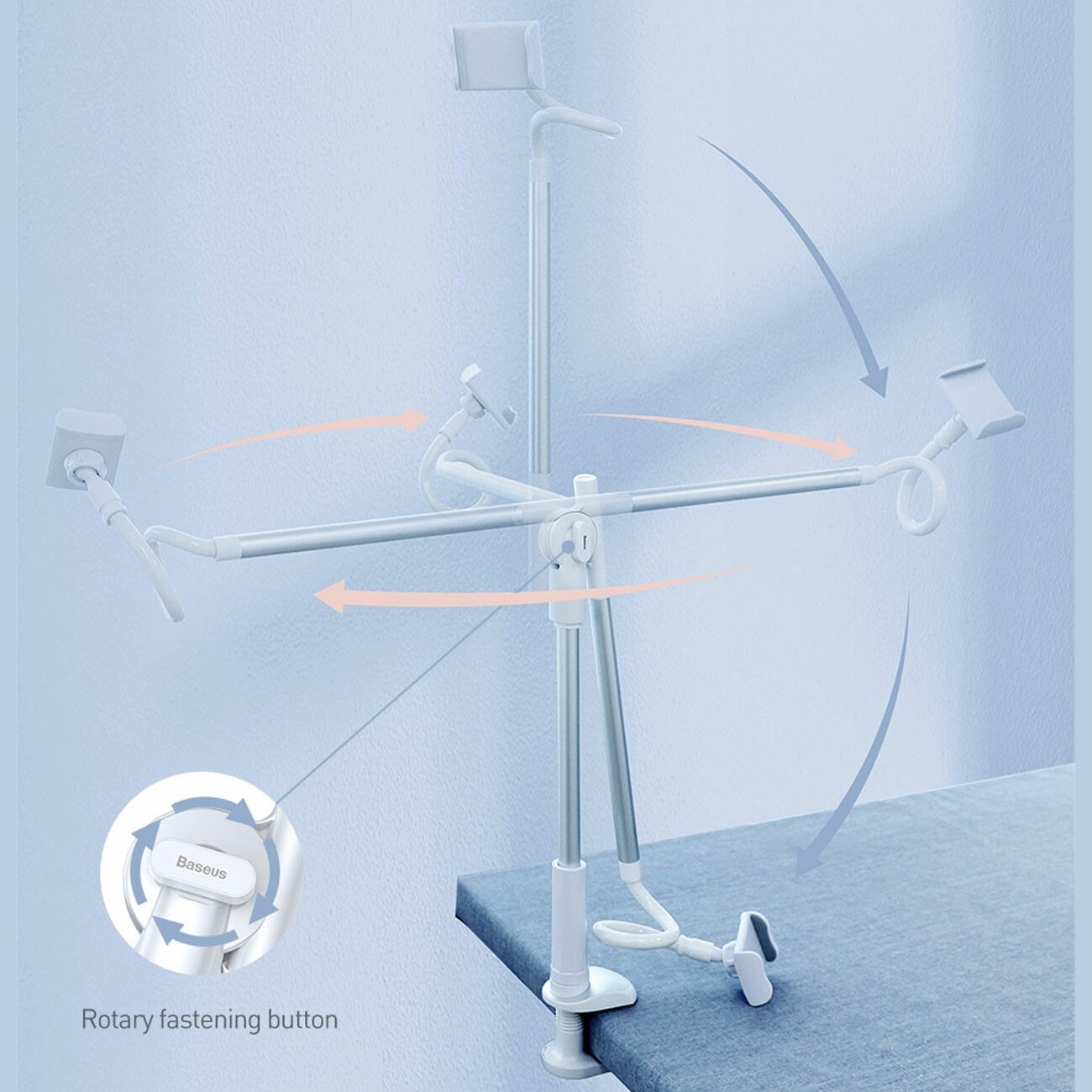 پایه نگهدارنده رومیزی گوشی بیسوس baseus unlimited adjustment lazy phone holder