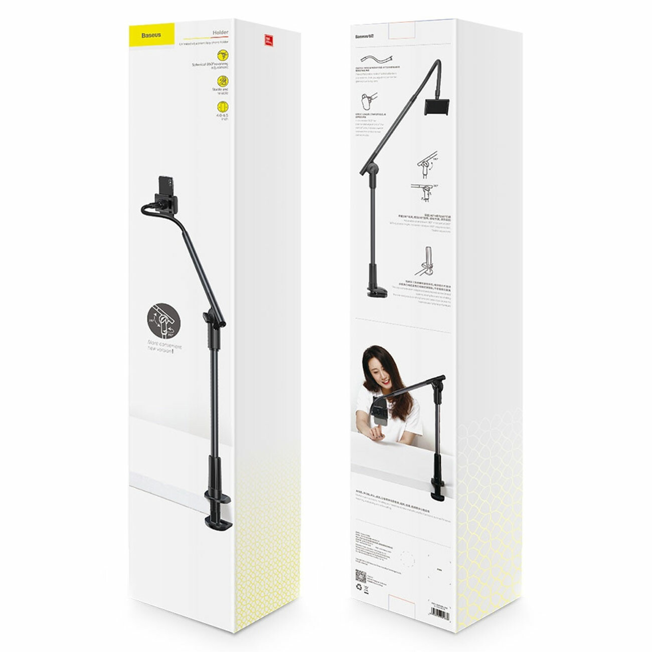 پایه نگهدارنده رومیزی گوشی بیسوس baseus unlimited adjustment lazy phone holder