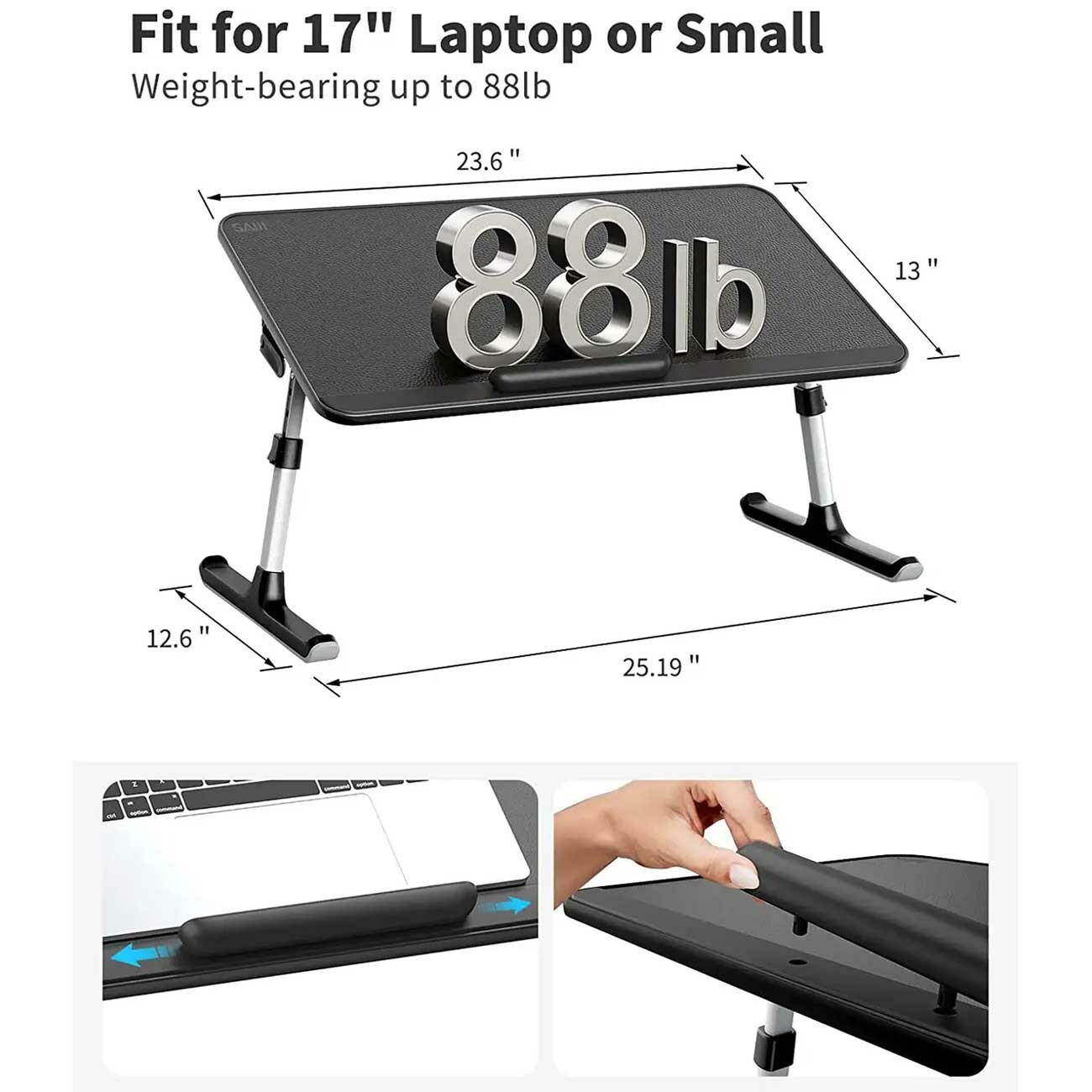 میز و پایه نگهدارنده لپ تاپ تا 17 اینچ سایجی