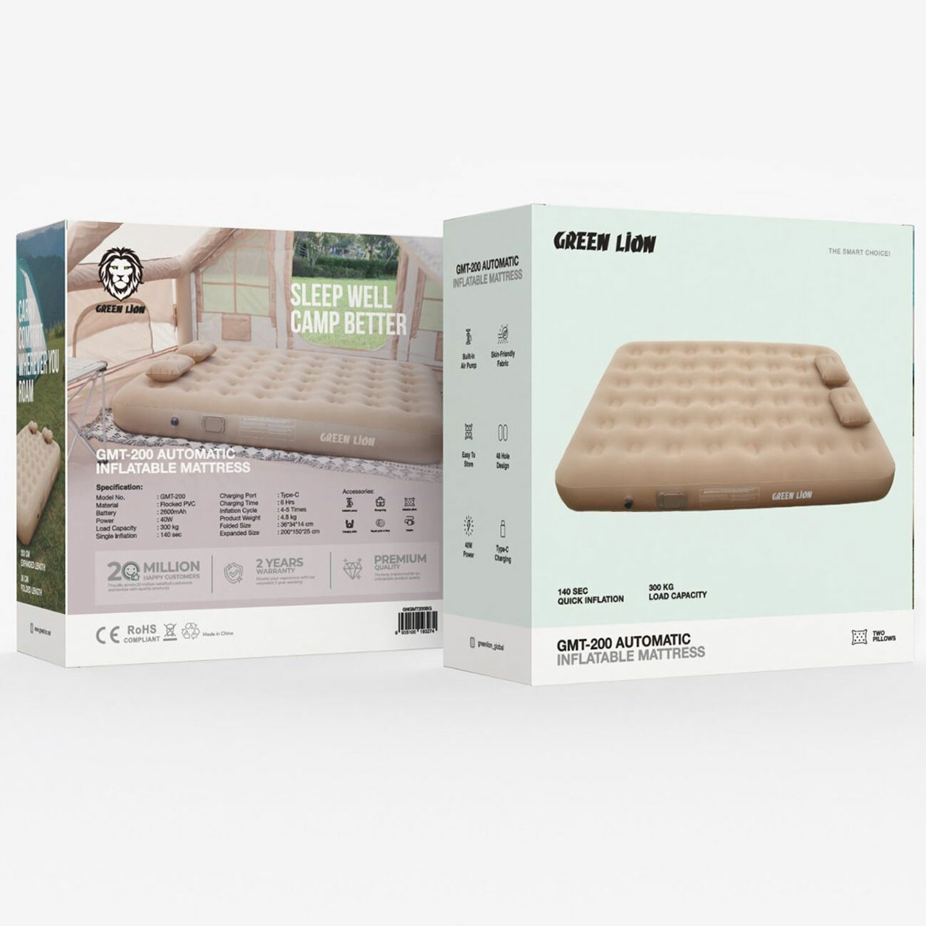 قیمت تشک بادی سفری دونفره  گرین لاین