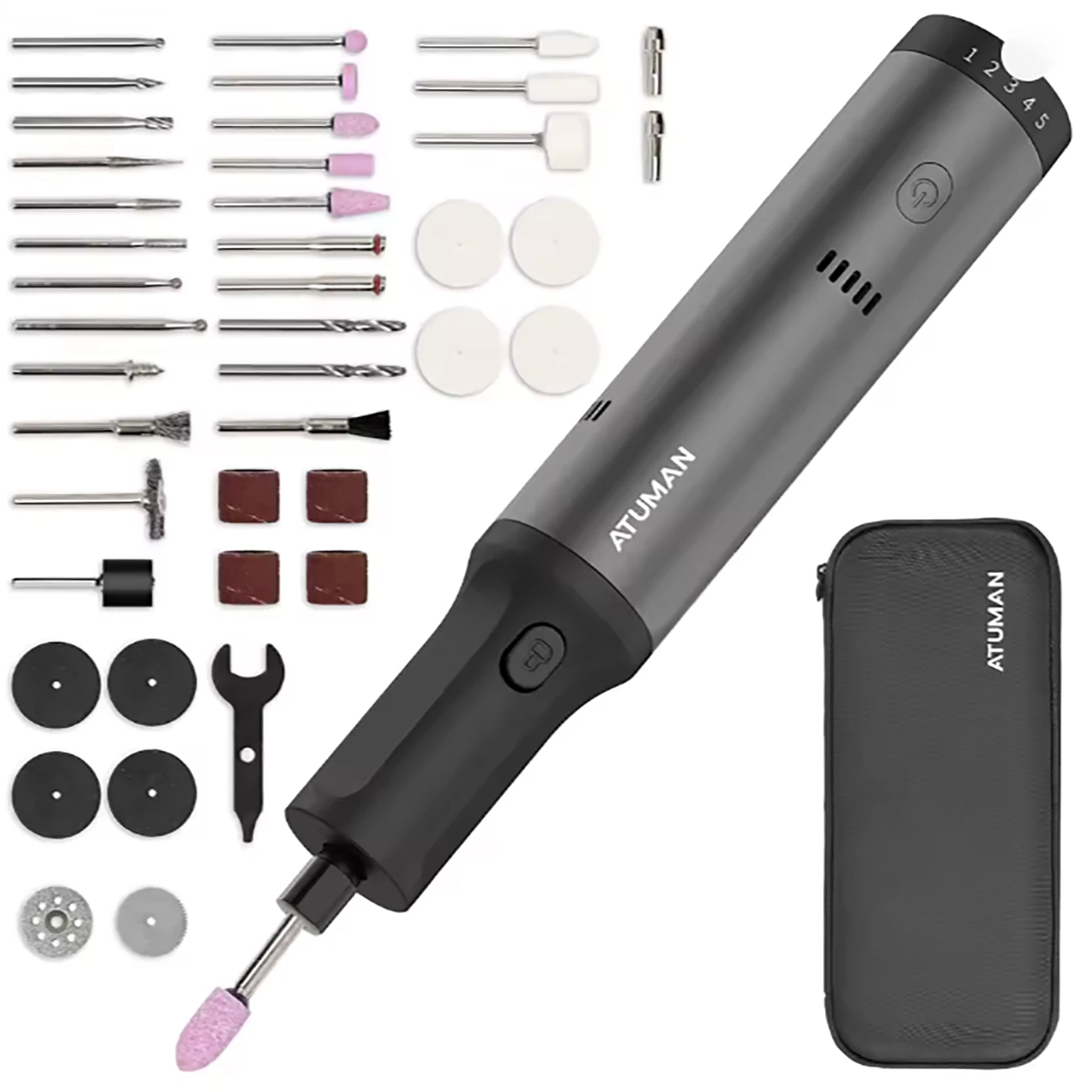 کیت ابزار چند منظوره قلم حکاکی و سنگ زنی برقی آتومن