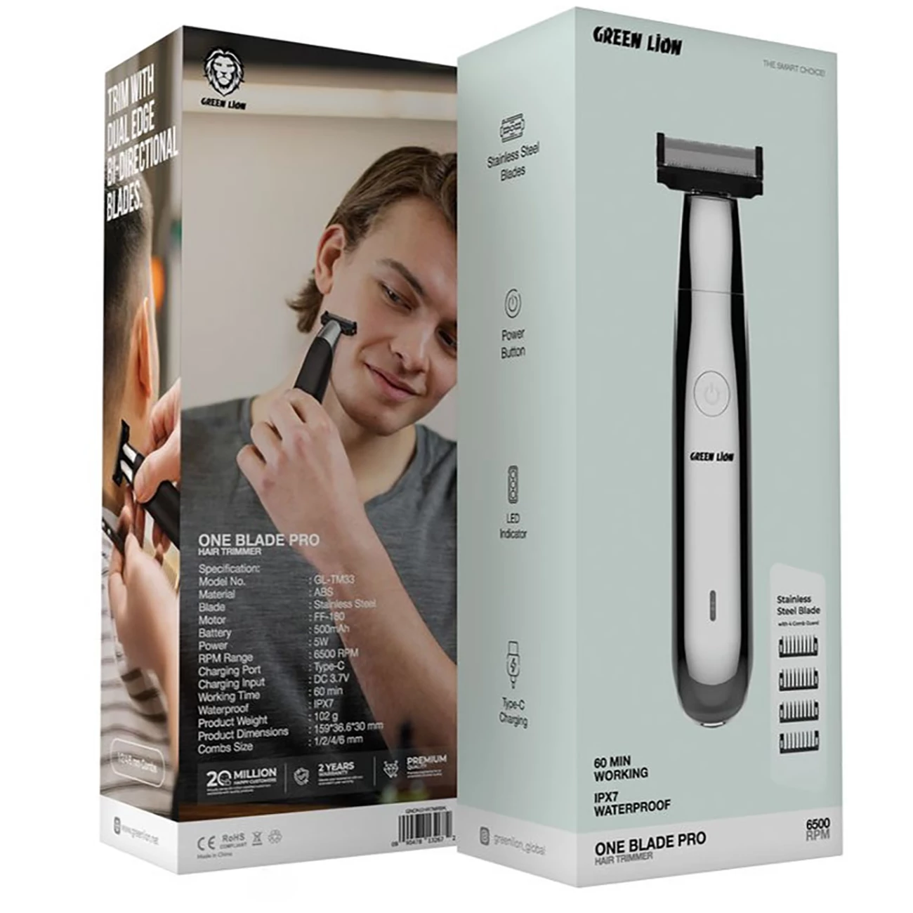 فروش ماشین اصلاح موی سر و صورت شارژی گرین لاین