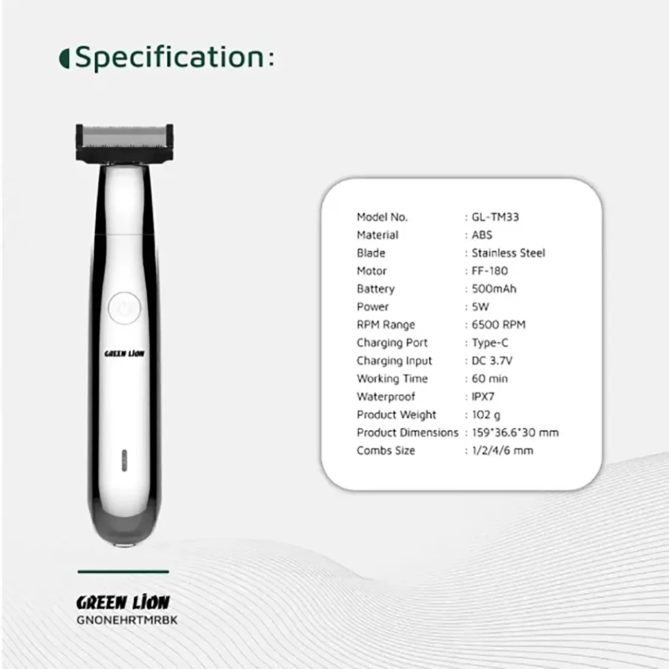 فروش ماشین اصلاح موی سر و صورت شارژی گرین لاین