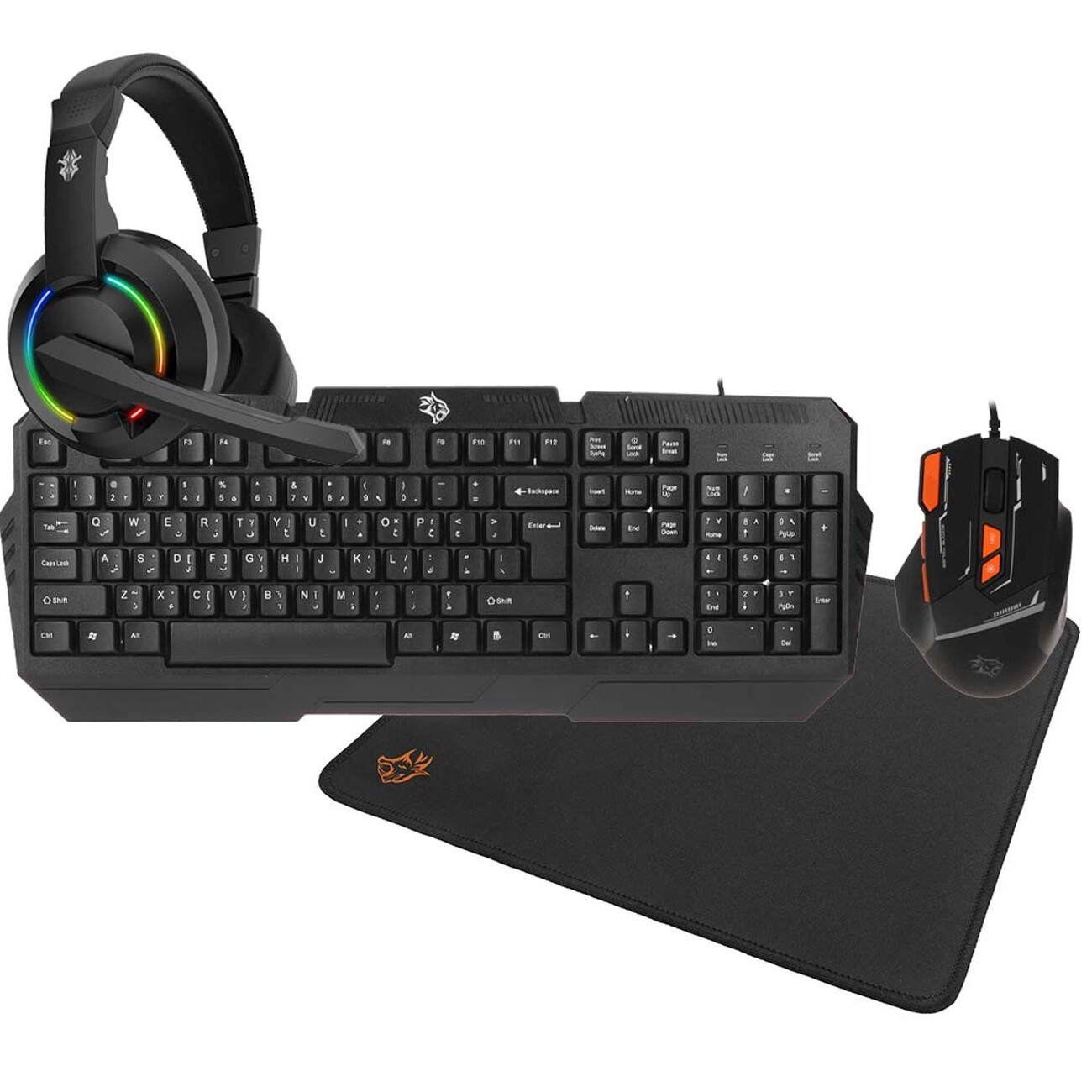 ست گیمینگ کیبورد، ماوس، هدست و پد ماوس پورودو PORODO مدل PDX221