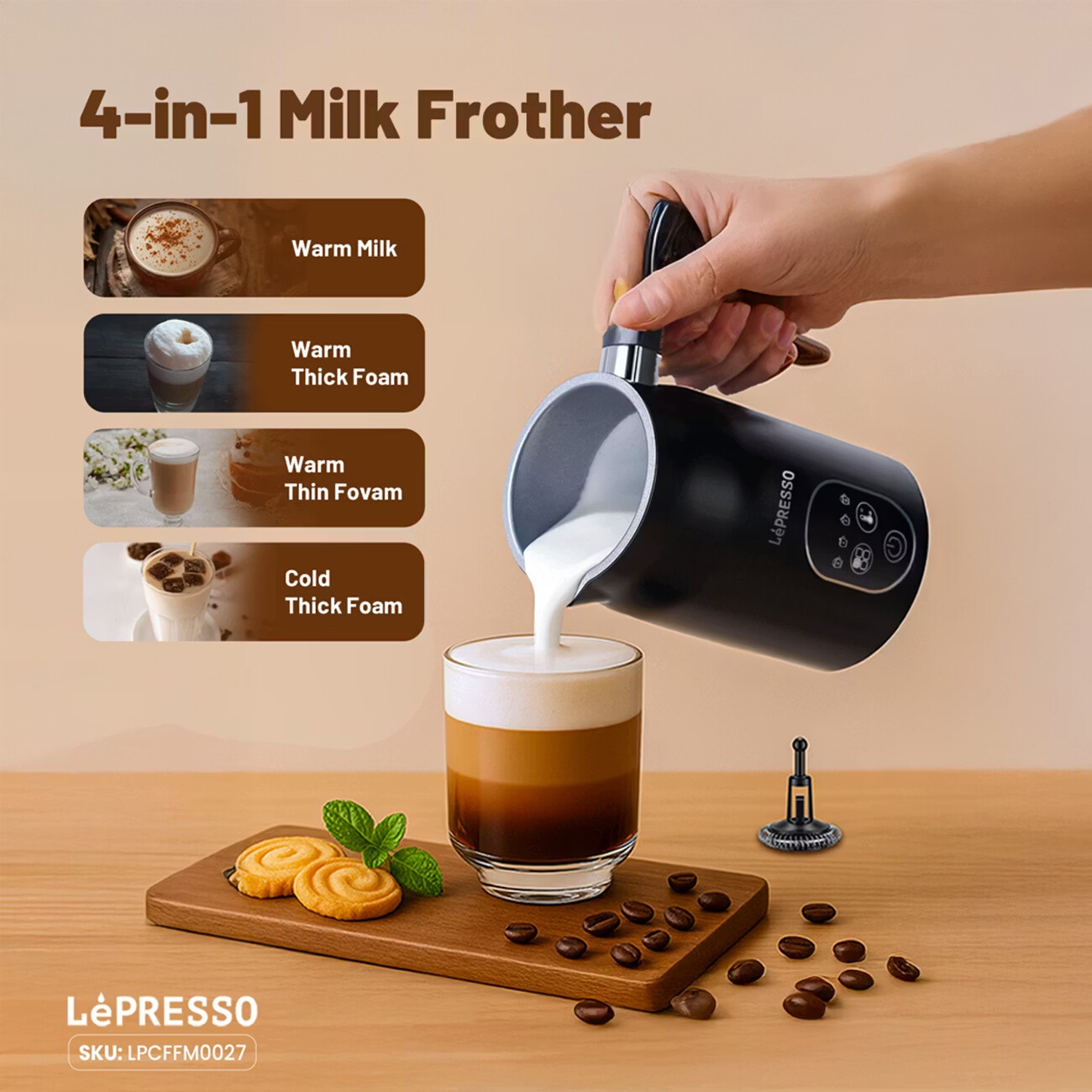 دستگاه کف ساز شیر لپرسو