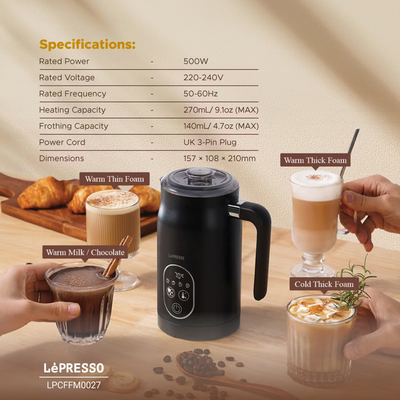 خرید دستگاه کف ساز شیر لپرسو