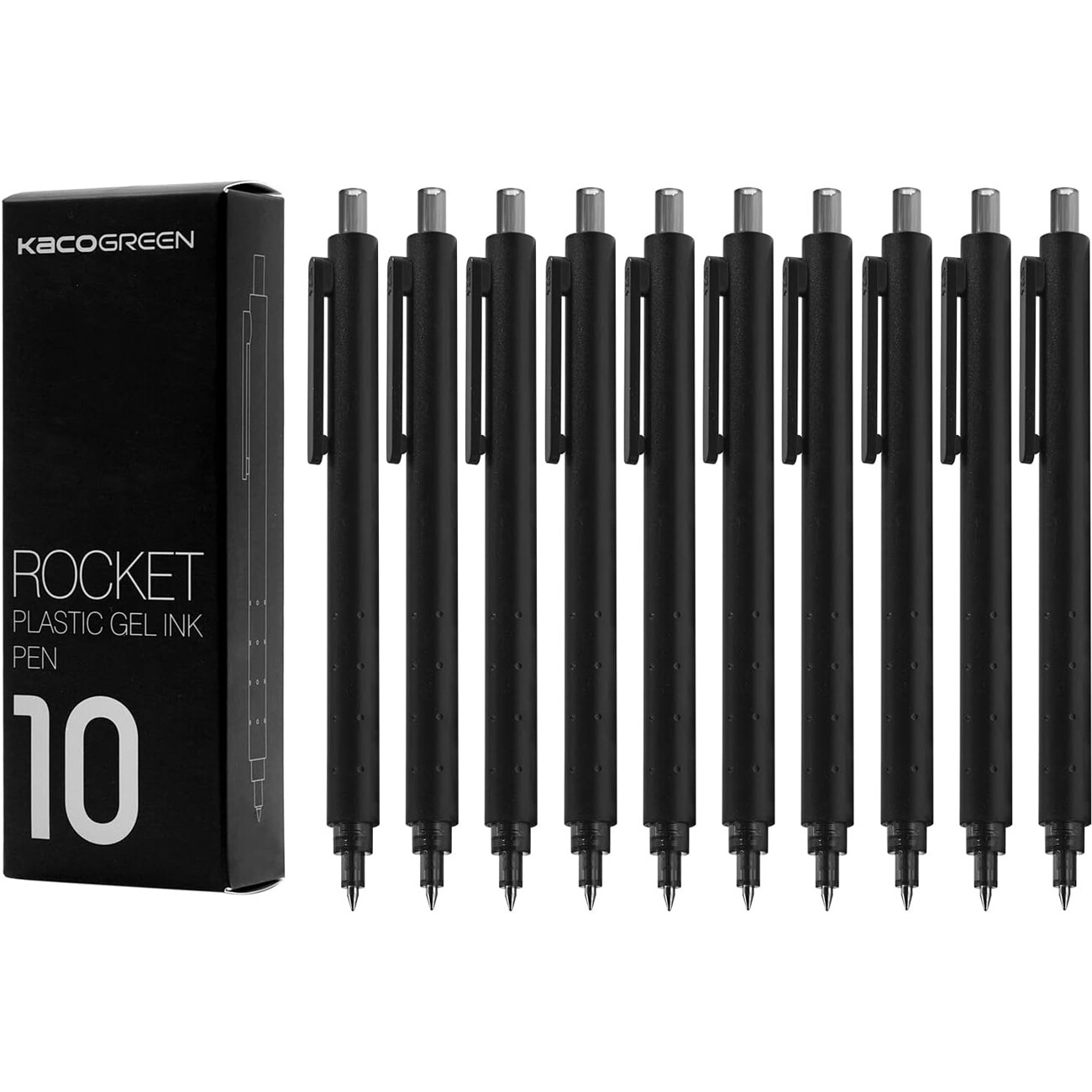 خودکار ژله‌ای کاکو KACO اصلی مدل ROCKET نوک 0.5 میلی‌متری 10 عددی