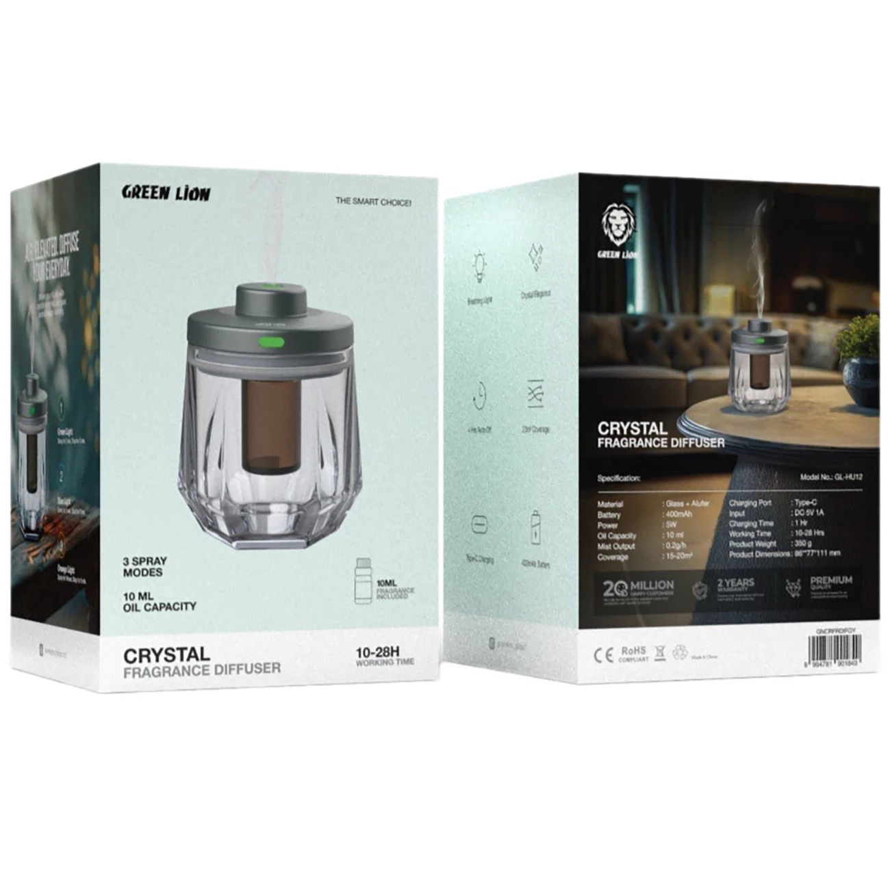 کیفیت خوشبوکننده هوا کریستال گرین لاین