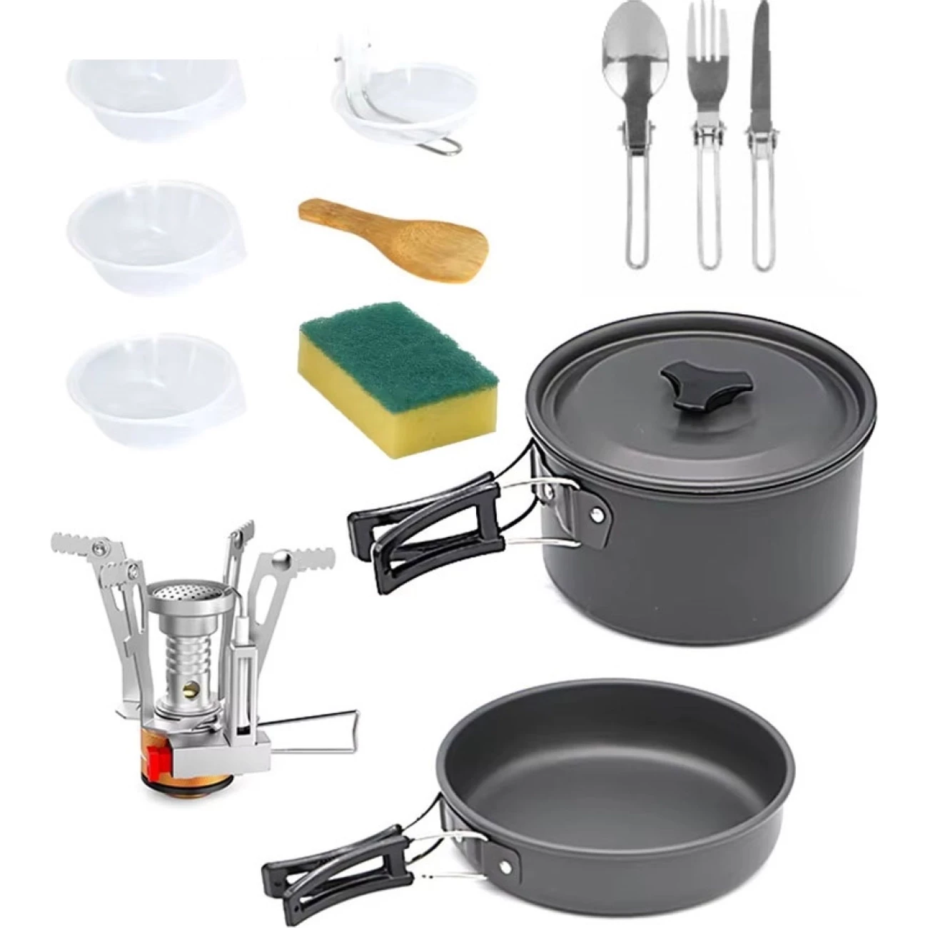 وسایل و ظروف آشپزی کمپینگ 10 تکه گرین لاین