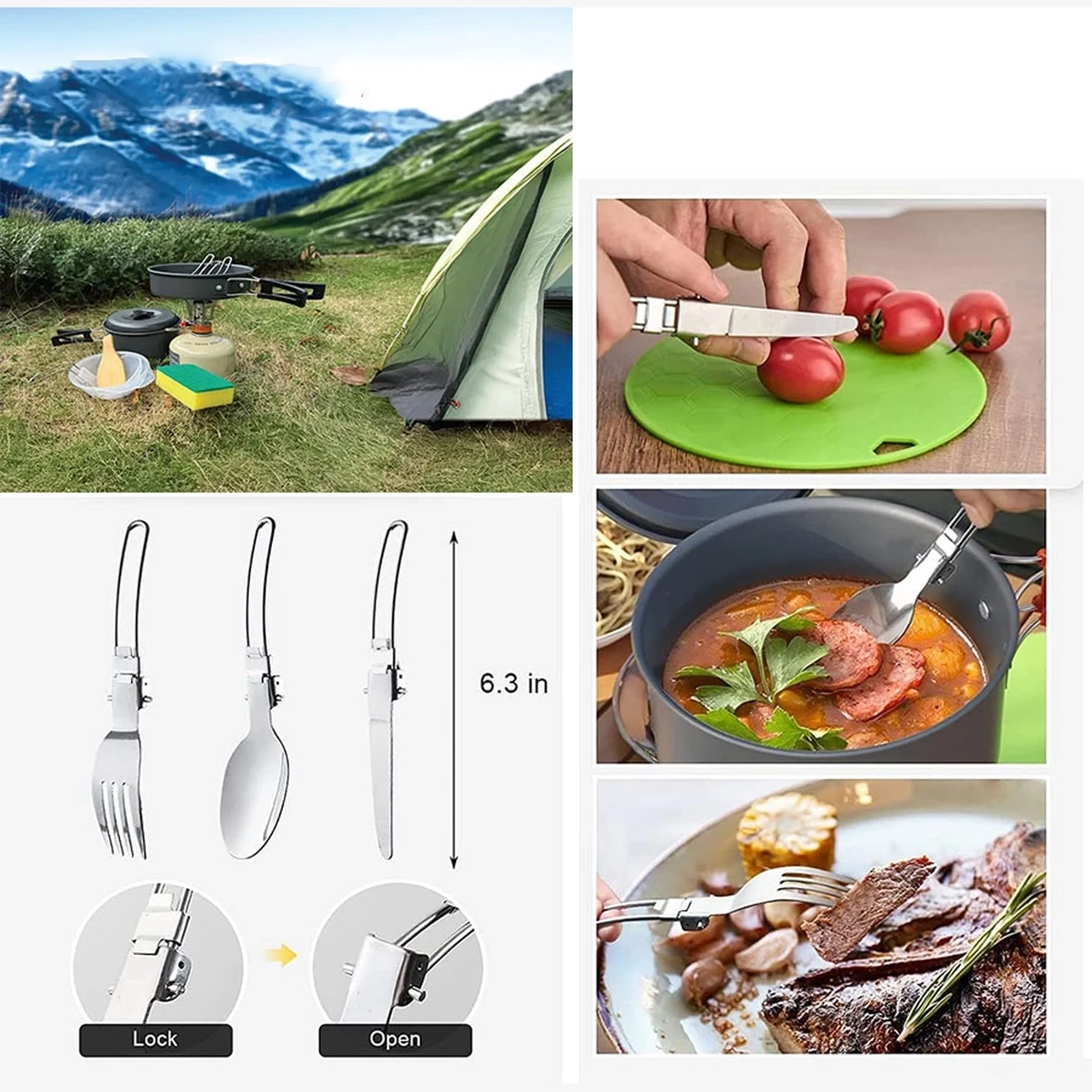 ست ظروف کمپینگ 10 تکه گرین لاین