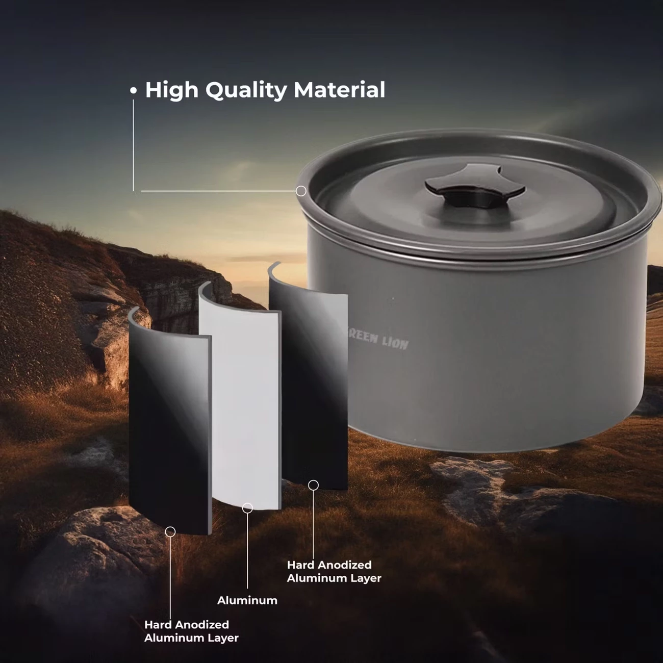 کیفیت ست ظروف کمپینگ 10 تکه گرین لاین