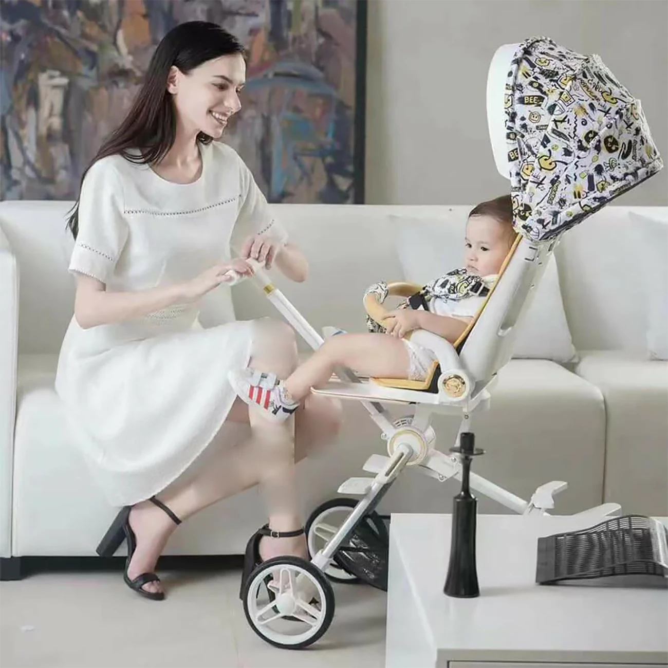 کالسکه بچه تاشو با سایبان