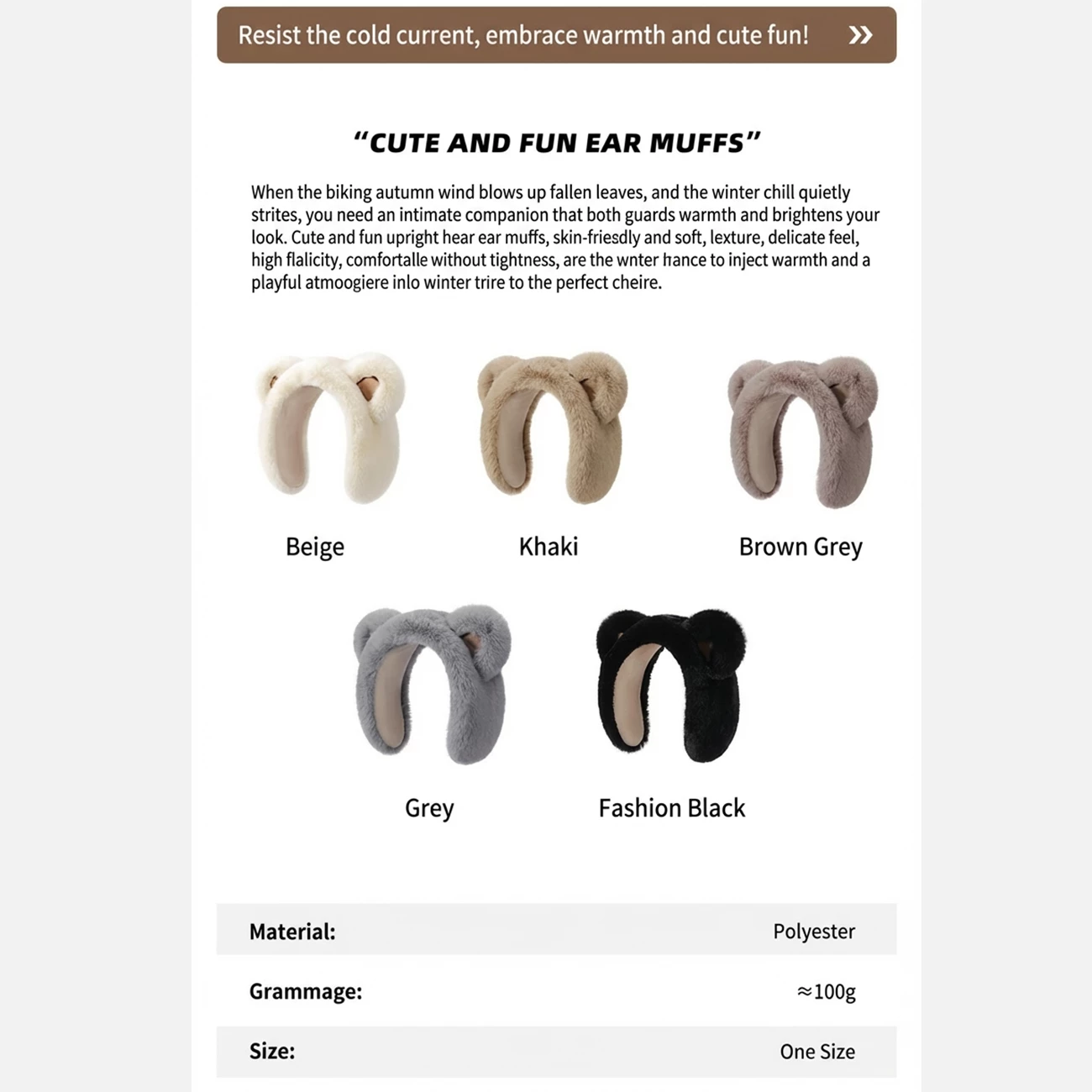 گوش گیر زمستانی دخترانه گولووجوی