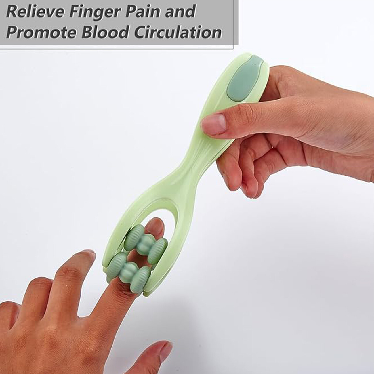 خرید ماساژور انگشتی  سبز دو غلتکی