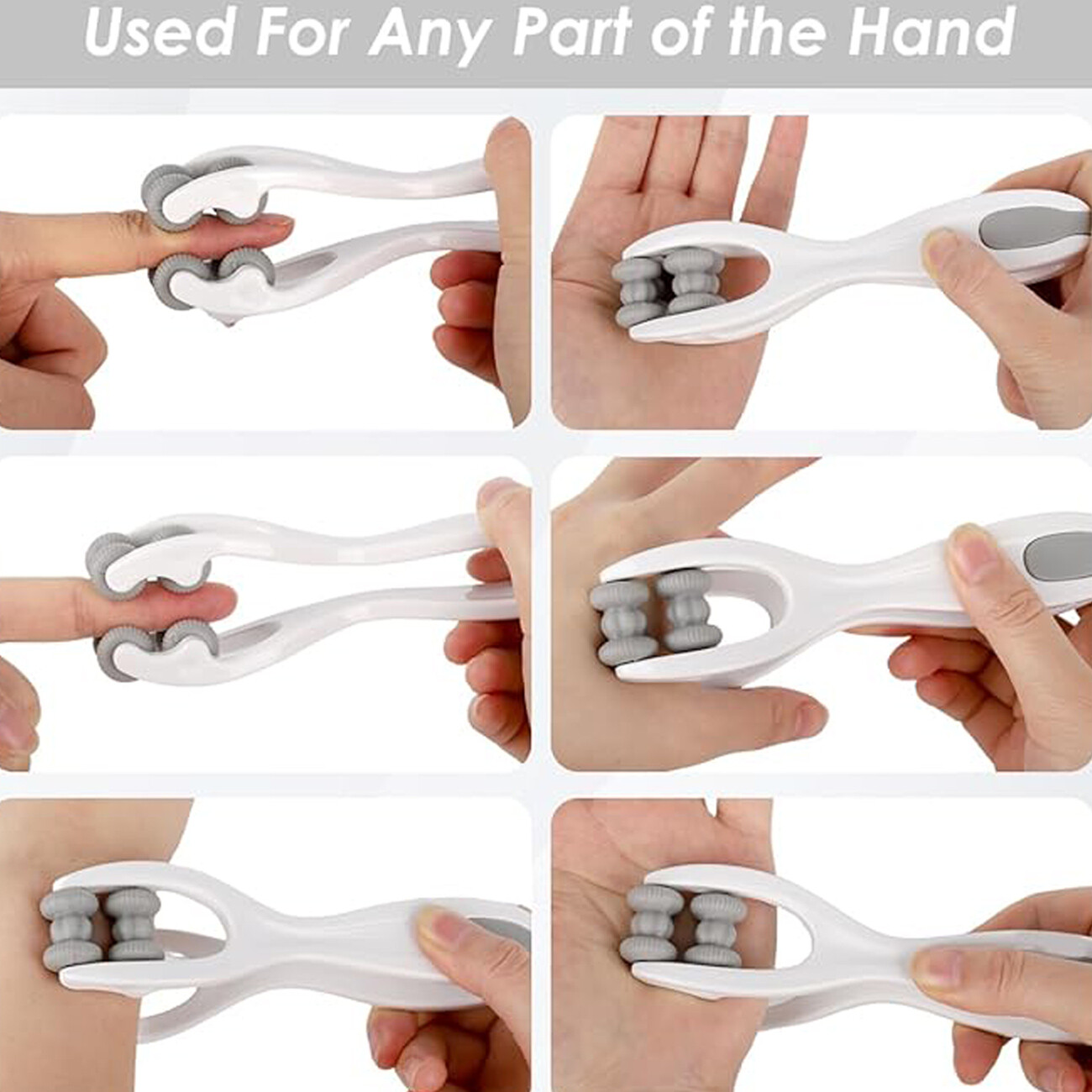 خرید ماساژور انگشتی سفید دو غلتکی