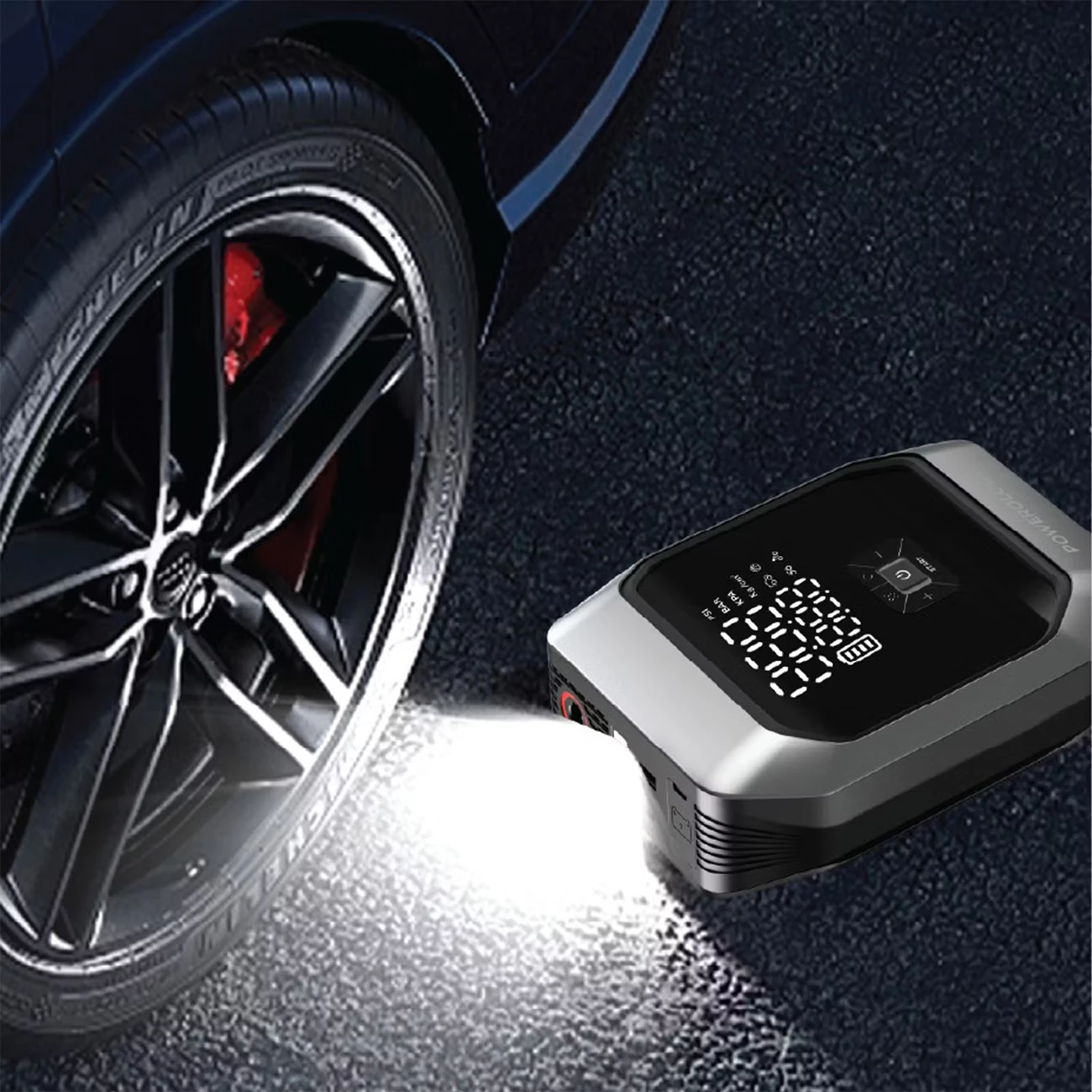 خرید جامپ استارتر، کمپرسور هوا و چراغ قوه پاورولوژی