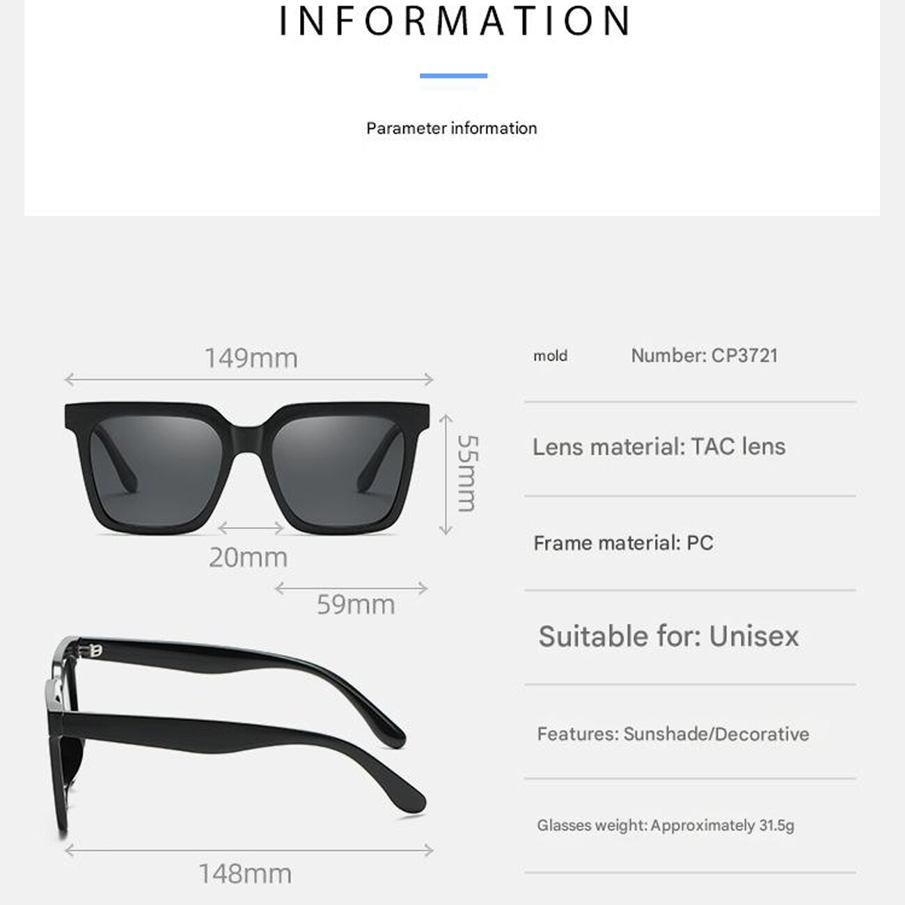 قیمت عینک دودی پلاریزه زنانه کارن بازار