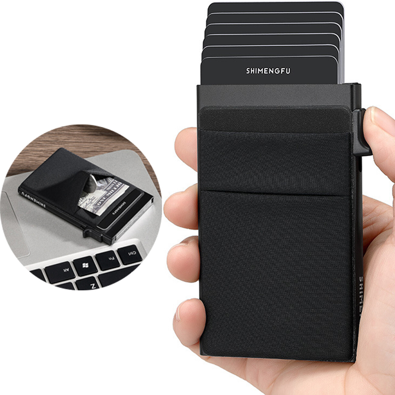 جاکارتی و کیف پول مردانه مدل S124 ضدسرقت با فناوری RFID