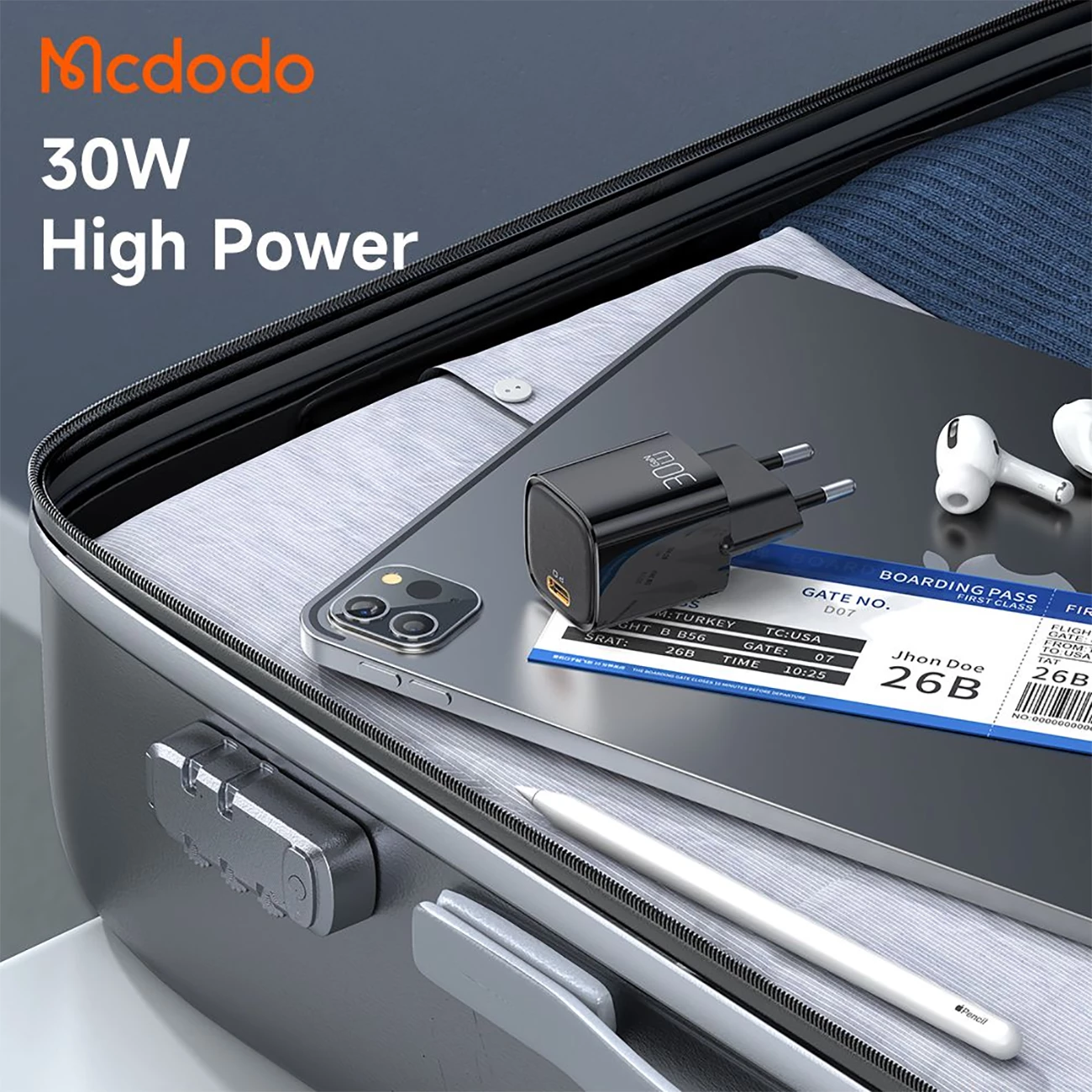 فروش شارژر دیواری مینی 30 وات مک دودو