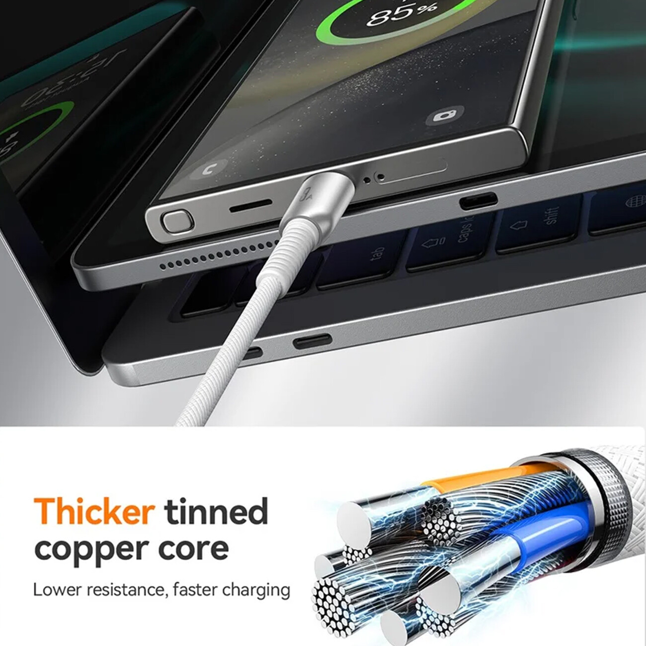 قیمت کابل یو اس بی  به تایپ سی جویروم  30 وات 1.2 متری