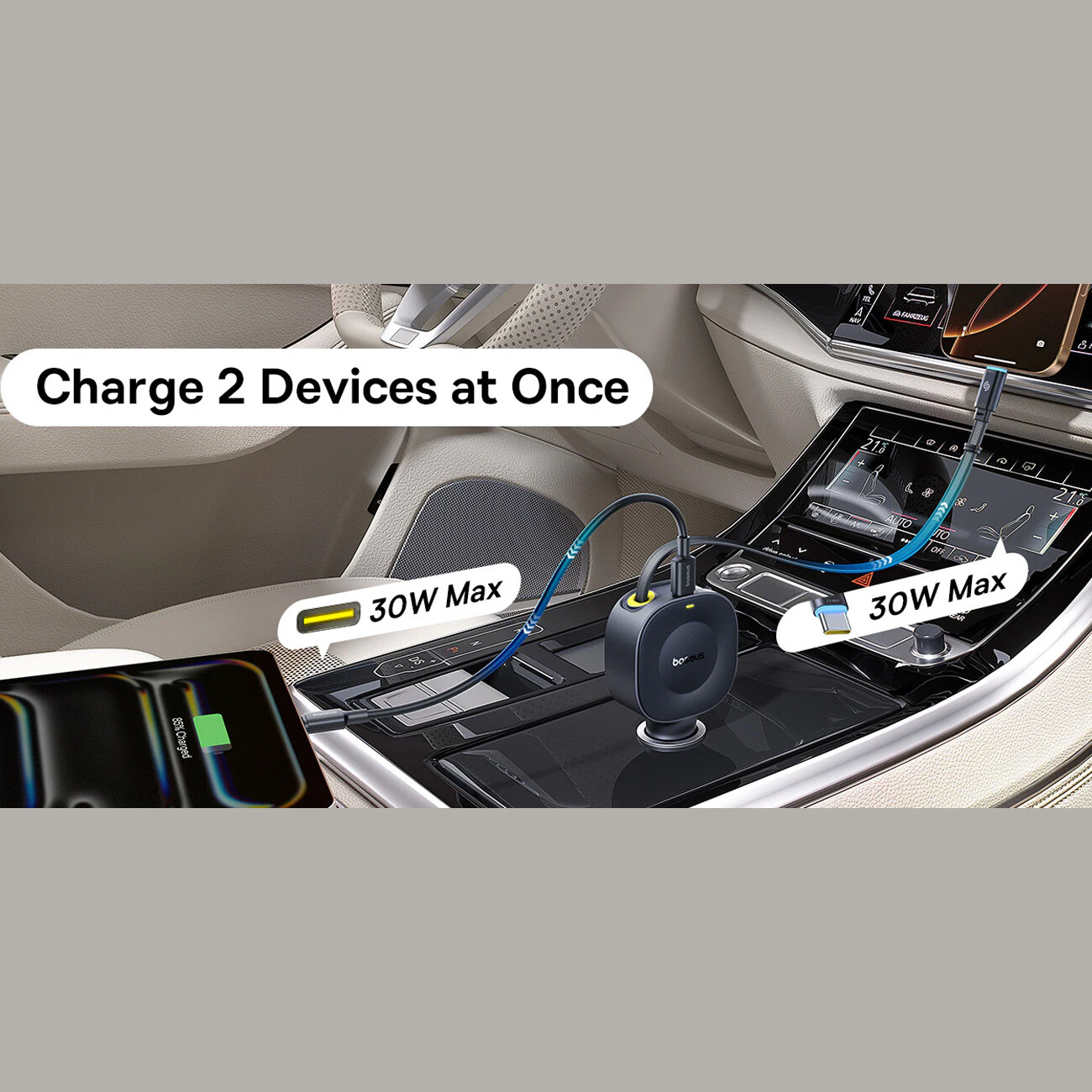 قیمت شارژر فندکی تایپ‌سی بیسوس