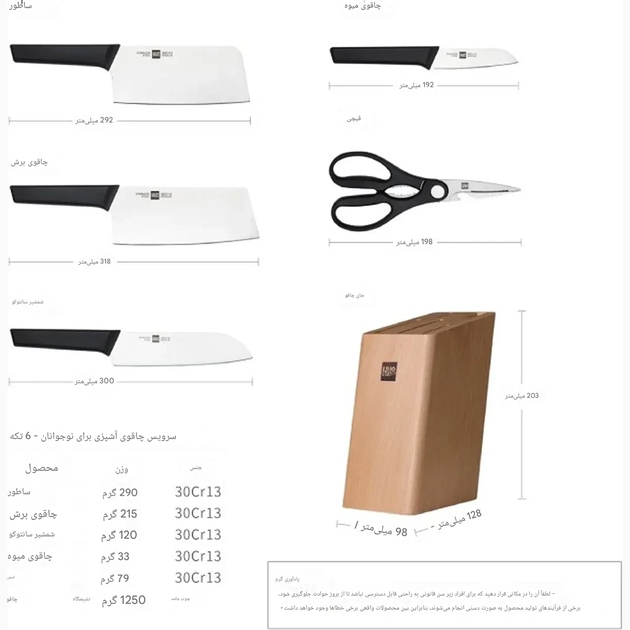 کیفیت ست چاقوی آشپزخانه هوهو شیائومی