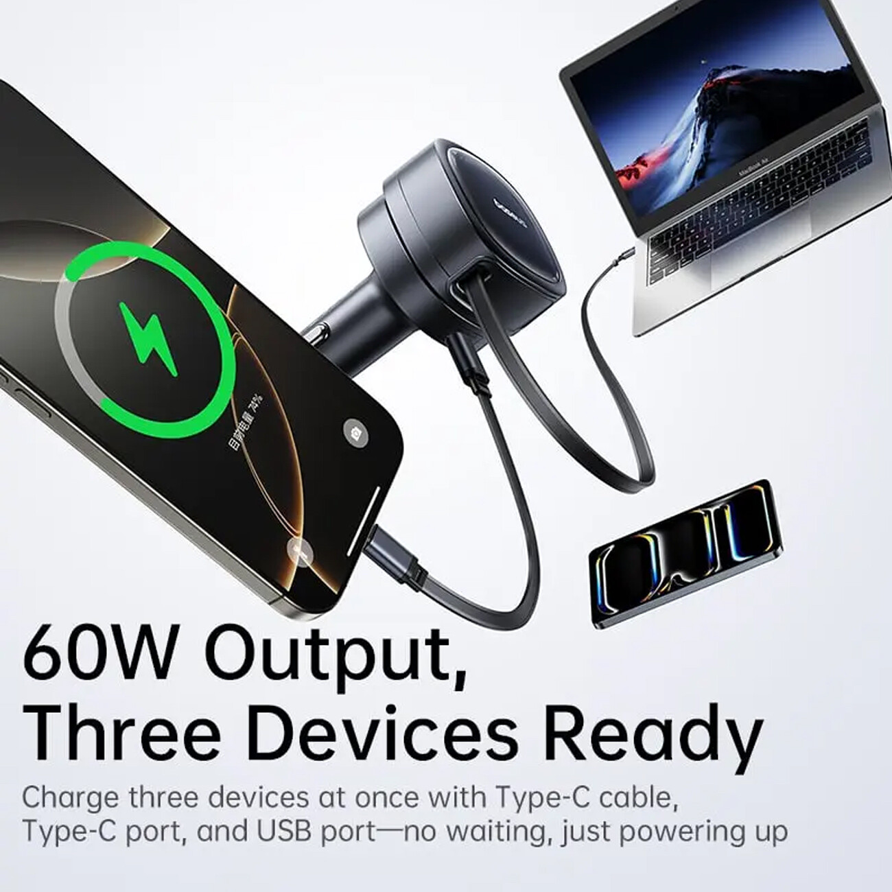 شارژر فندکی فست شارژ  بیسوس