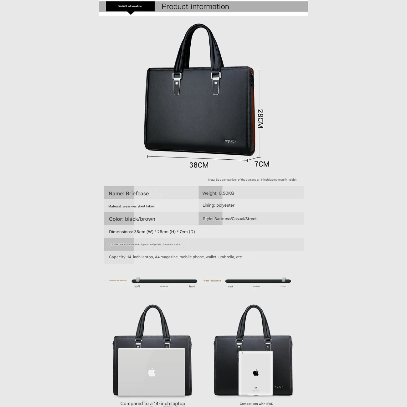 کیف لپ تاپ آیپد ضدآب و رمزدار