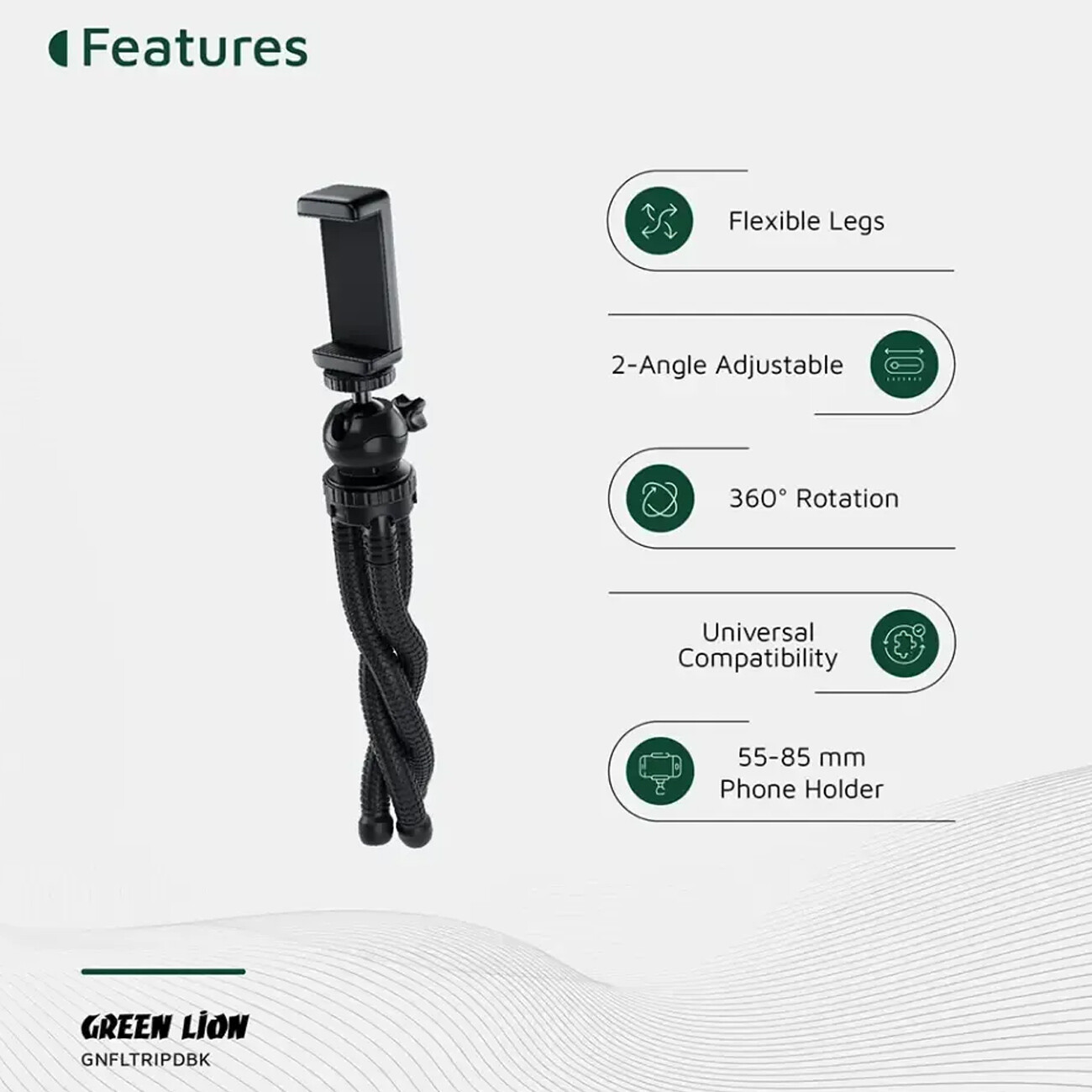 سه پایه منعطف موبایل و دوربین گرین لاین