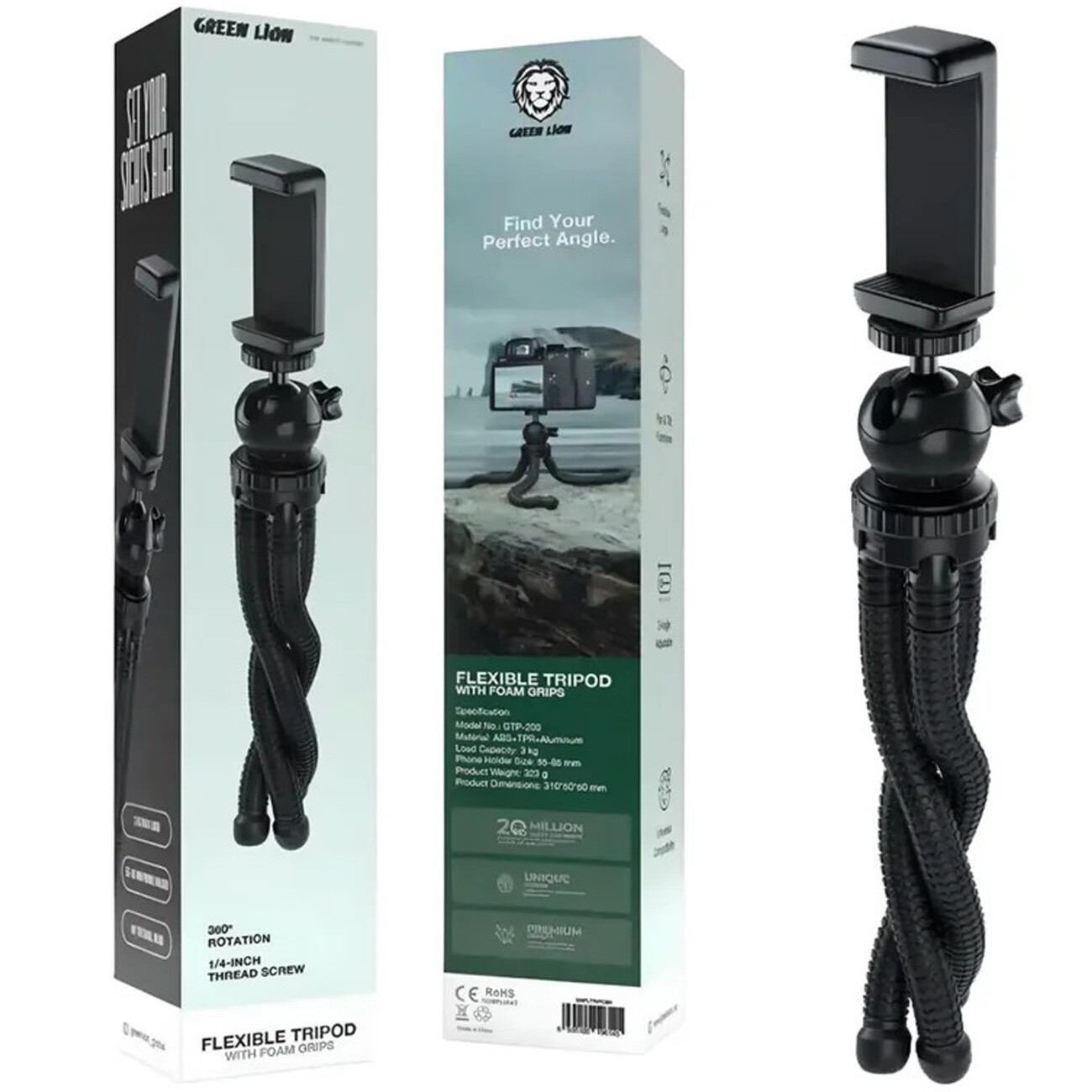 فروش سه پایه منعطف موبایل و دوربین گرین لاین