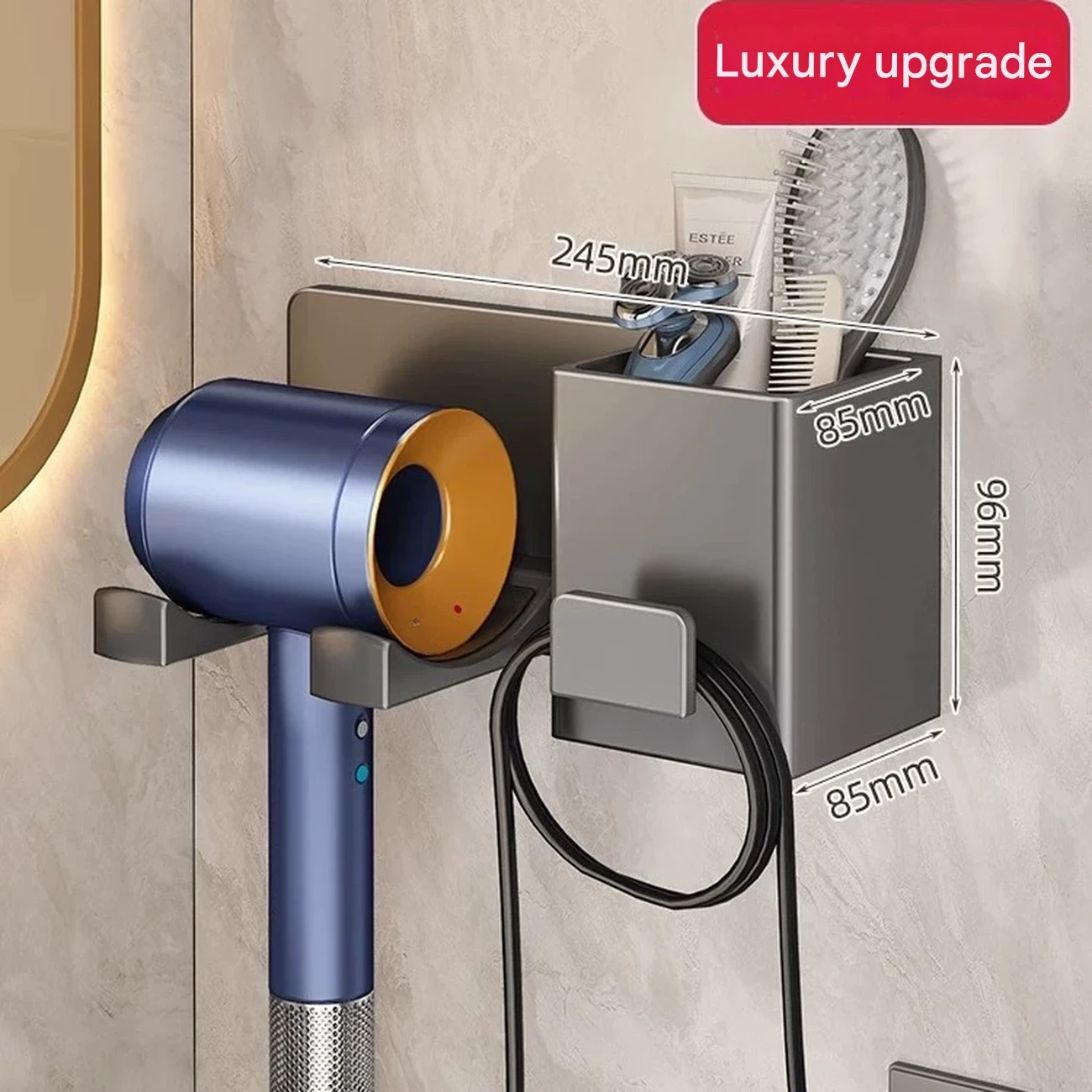 نظم دهنده و نگهدارنده سشوار و ریش تراش مناسب حمام و توالت