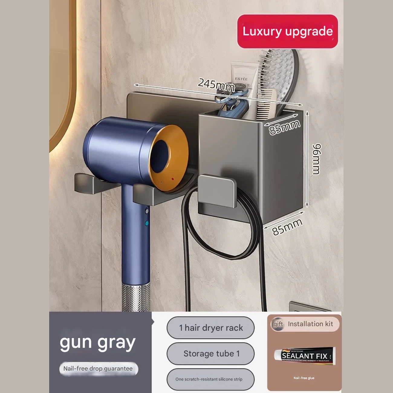 قیمت هولدر سشوار و ریش تراش مناسب حمام و توالت