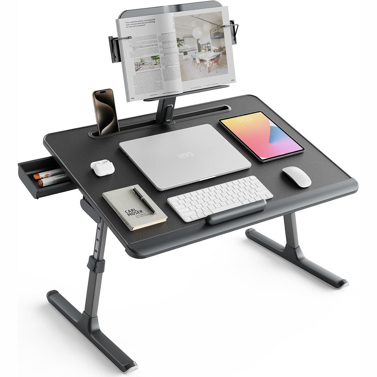 میز تحریر و لپ‌ تاپ سایجی SAIJI مدل K10 تاشو با تنظیم ارتفاع