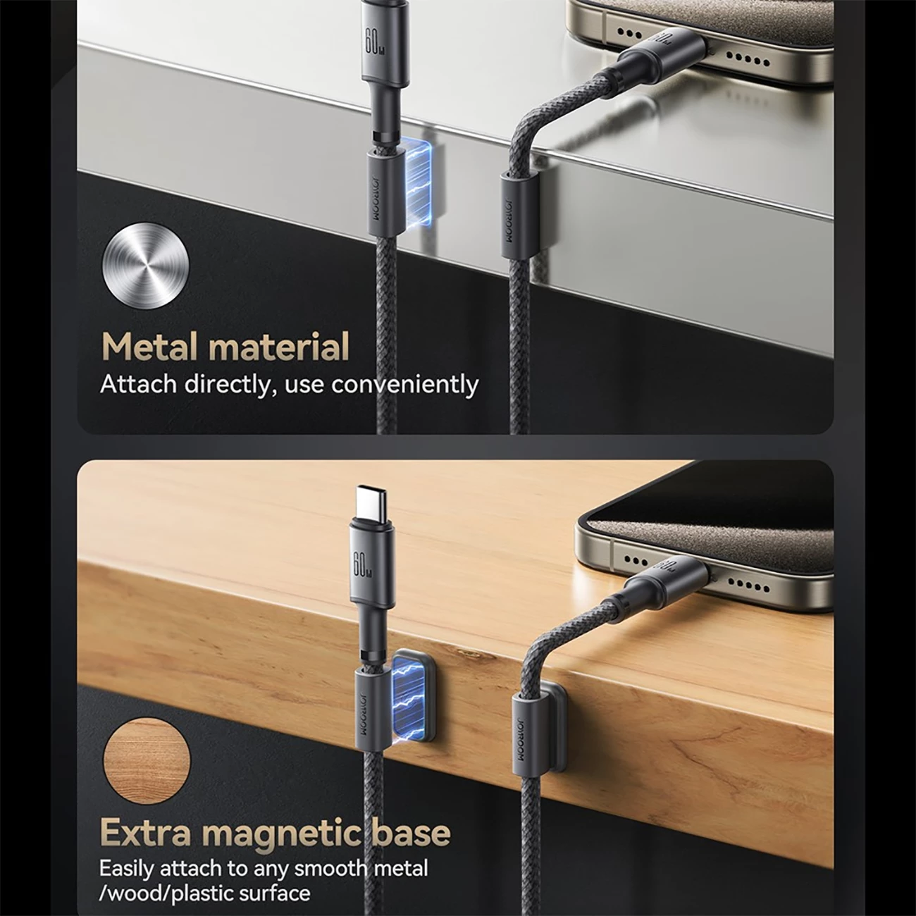 بهترین کابل تایپ سی 60 وات جویروم