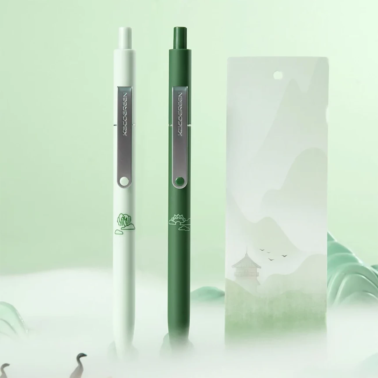 خودکار ژله ای سبز کاکو KACO مدل k1025 نوک 0.5 میلی متری 2 عددی