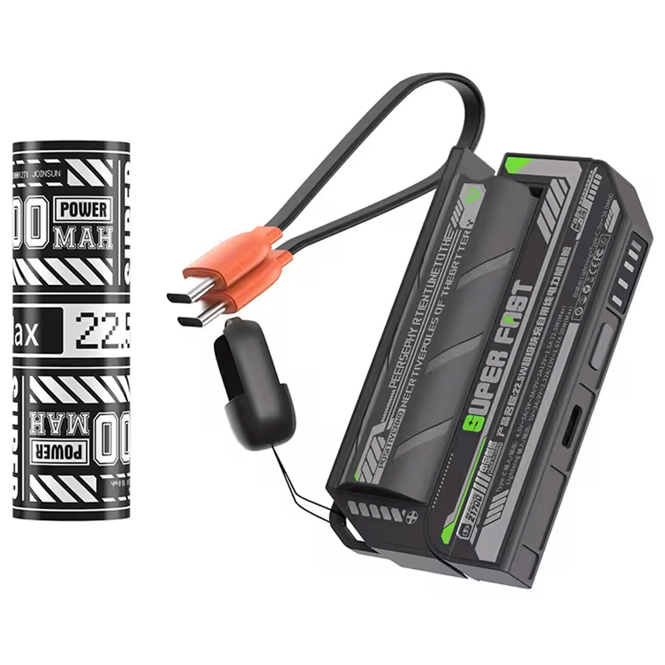 پاور بانک 5000 مدل WP126 با باتری قابل تعویض و توان 22.5 وات