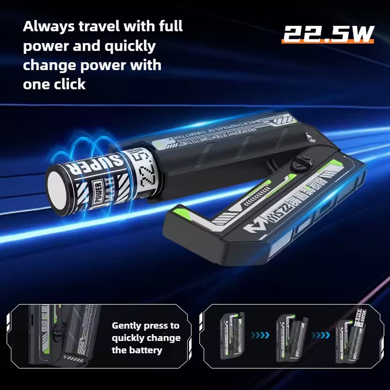 پاور بانک تفنگی 22.5 وات